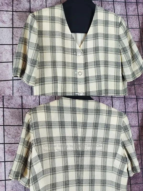 Other Burberry Summer V-Neck Beige Wool Blend Skirt. Size 23" - 6 Thumbnail