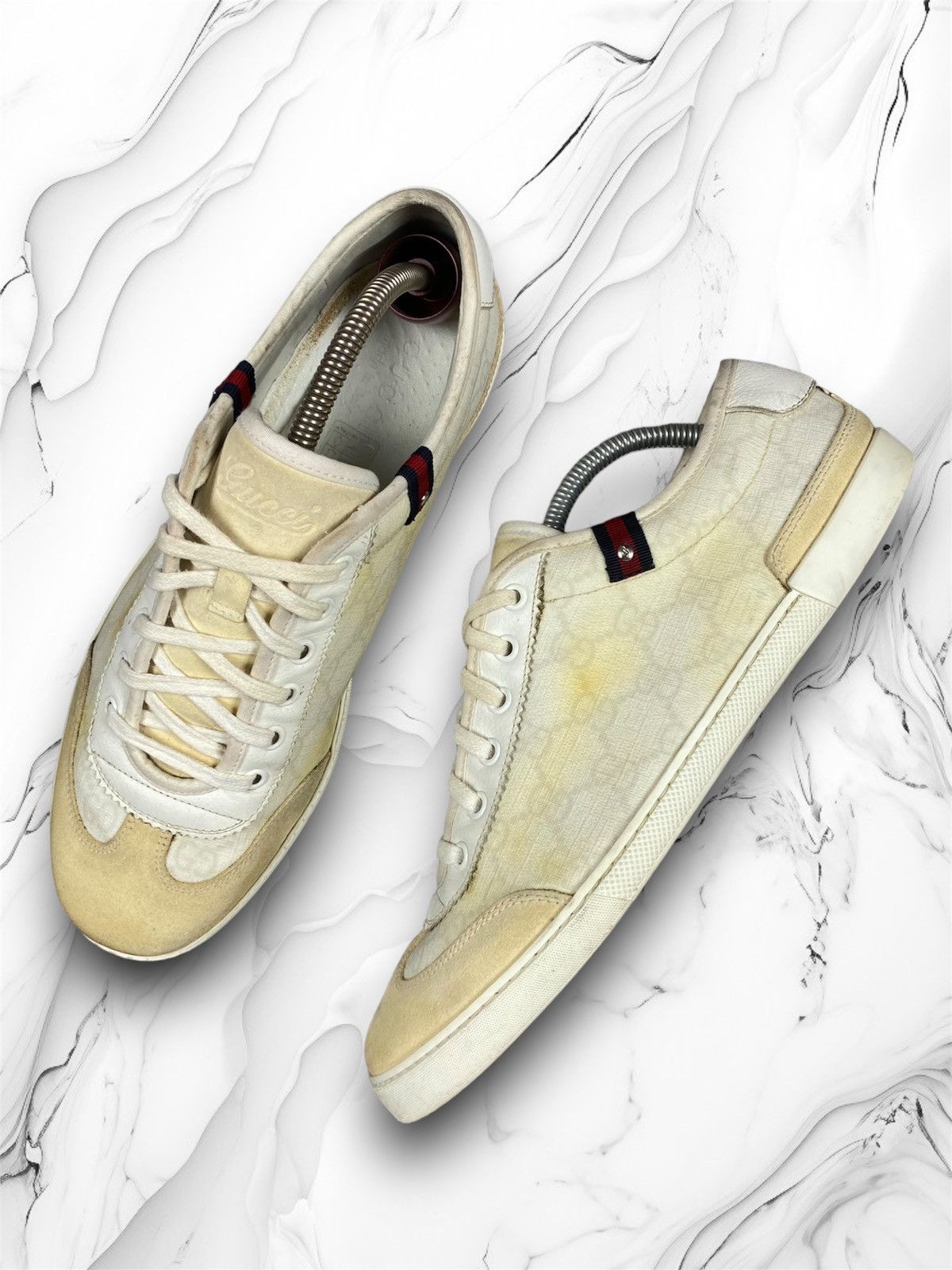 Gucci Vintage Gucci GG Canvas Monogram Low Sneakers Shoes Size US 8 / EU 41 - 1 Thumbnail