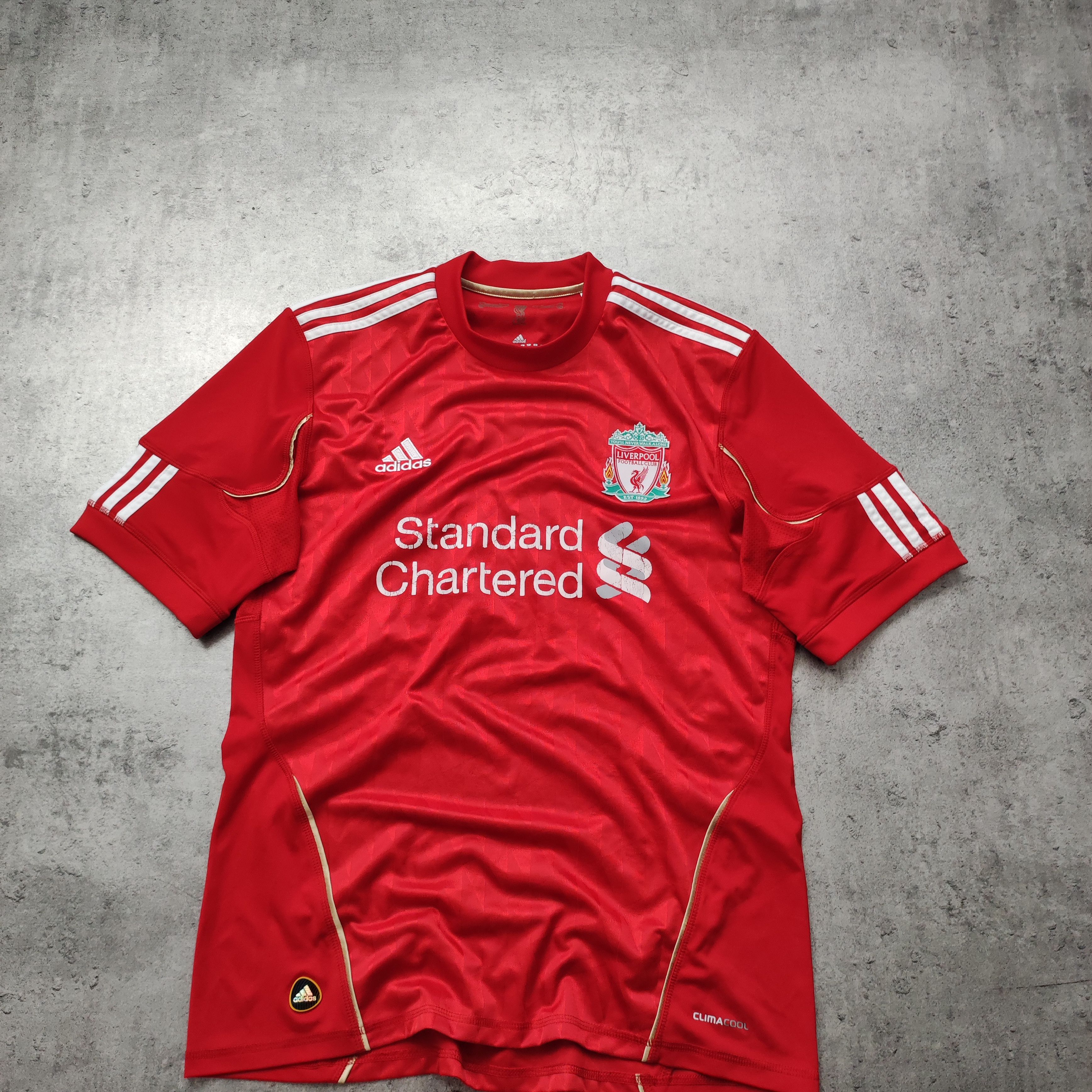Vintage RARE 2010 Liverpool FC Adidas Home Football Jersey Size US M / EU 48-50 / 2 - 2 Thumbnail