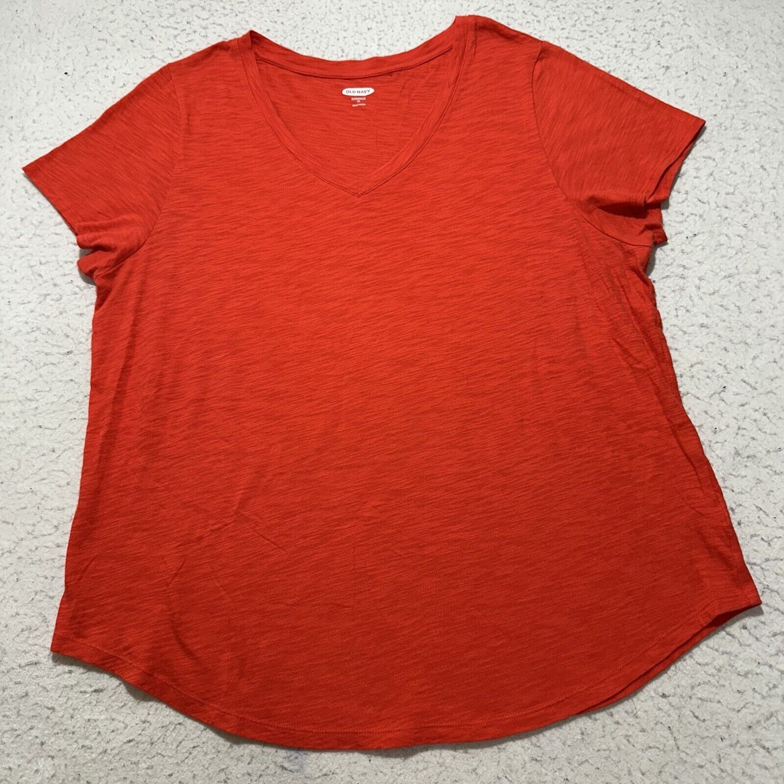 Old Navy Old Navy Everywear XL V-Neck T Shirt Orange/Red Pullover Size XL / US 12-14 / IT 48-50 - 1 Thumbnail