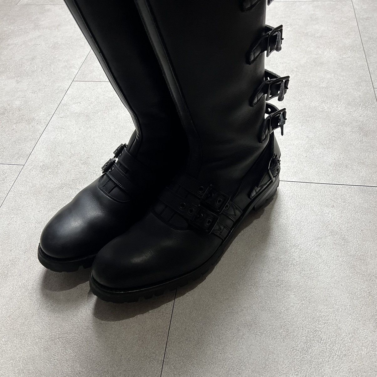Blackmeans Blackmeans Leather 8 buckle Boots Size ONE SIZE - 3 Thumbnail