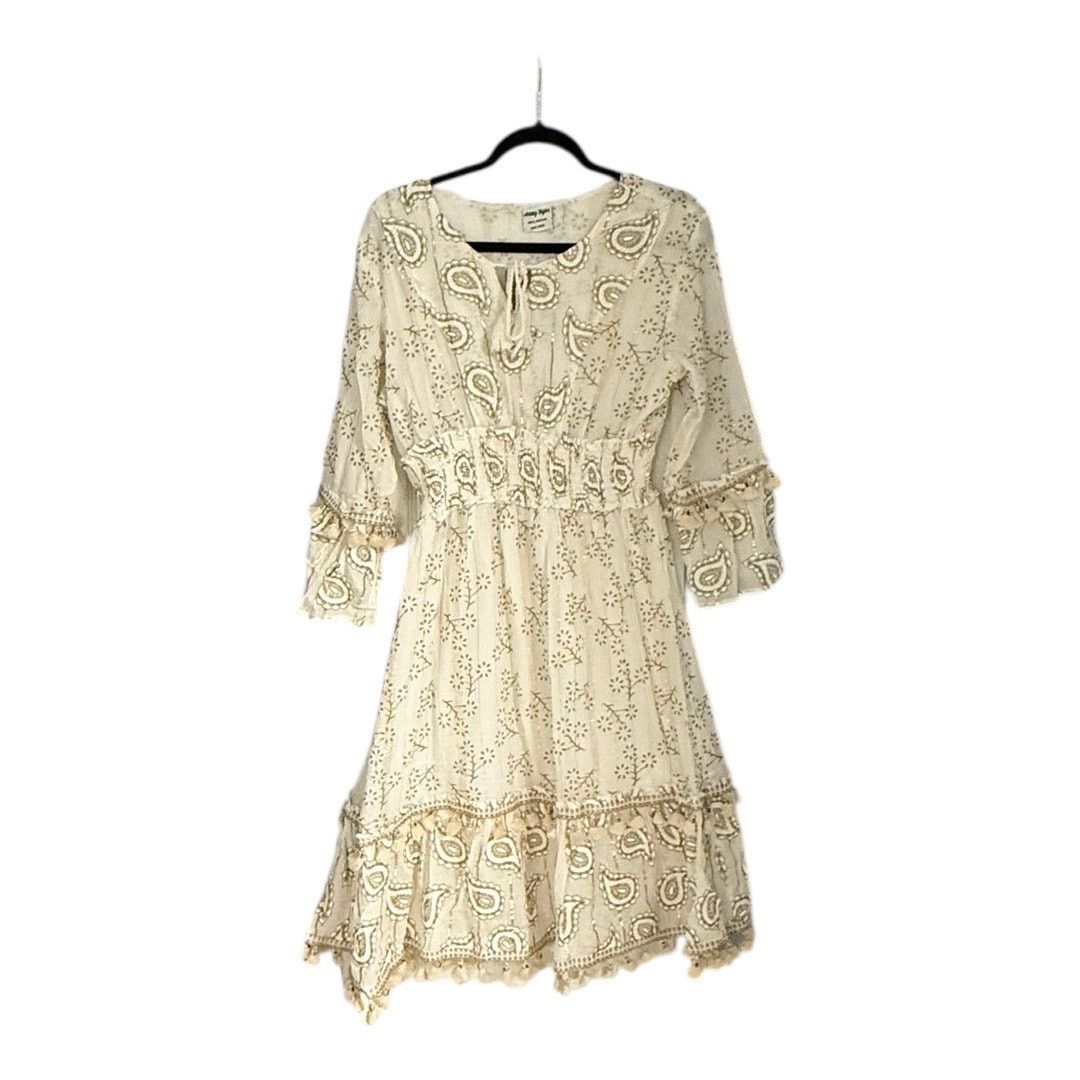 Other Ashley Taylor Boho Cream Tassel Dress OS Fits S-L Size ONE SIZE - 2 Thumbnail