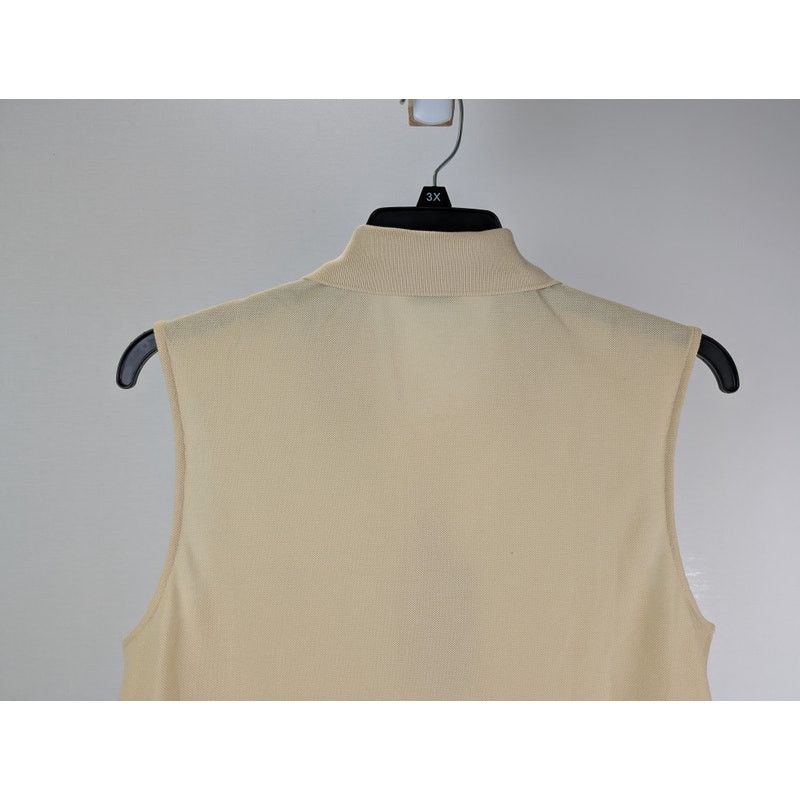 Saint Laurent Paris o1rshd1 Polo Sans Manches Broderie Vest in Cream Size US XL / EU 56 / 4 - 7 Thumbnail