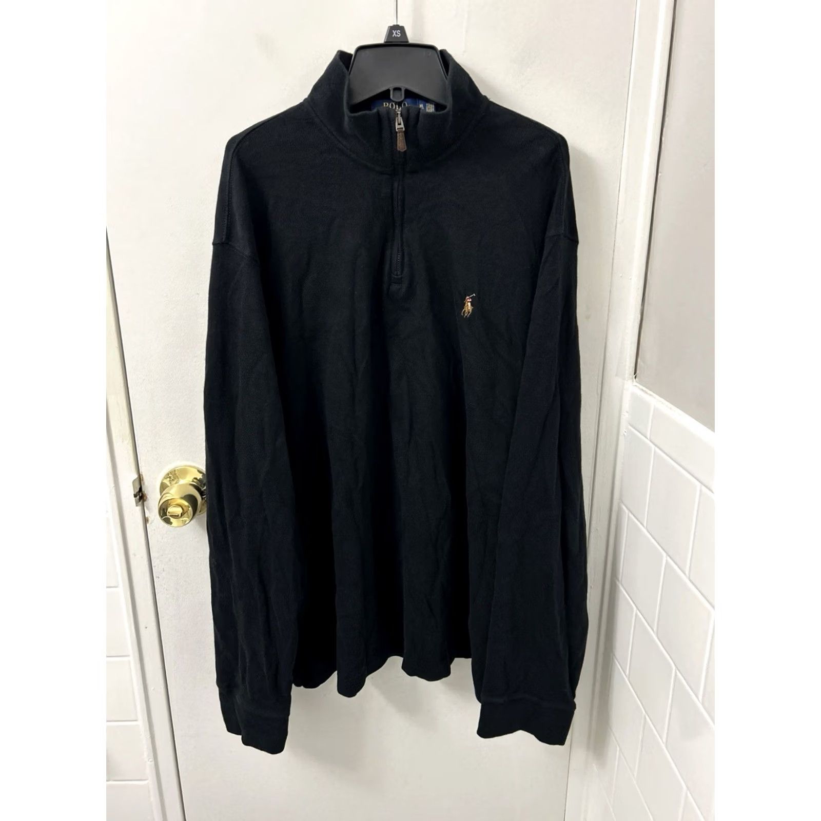 Polo Ralph Lauren Polo Ralph Lauren Estate Rib 1/4 Zip Mens Sweater Pullover L/S XL Black Knit Cotton Logo Zipper Pine Pony Vintage? No Size US XL / EU 56 / 4 - 7 Thumbnail