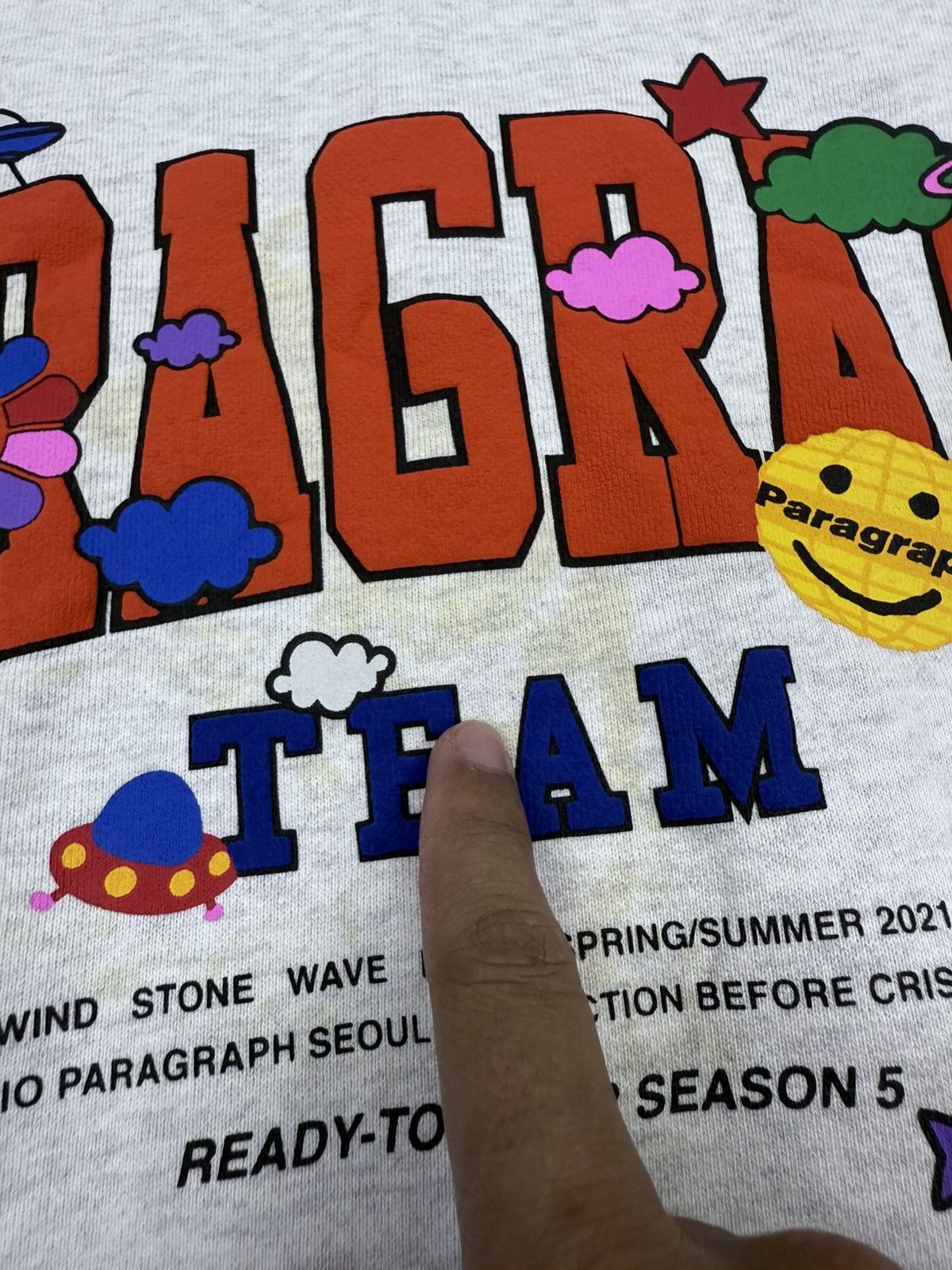 Japanese Brand PARAGRAPH Multi Graphic Logo Murakami Baggy Fit Sweatshirt Size US L / EU 52-54 / 3 - 7 Thumbnail