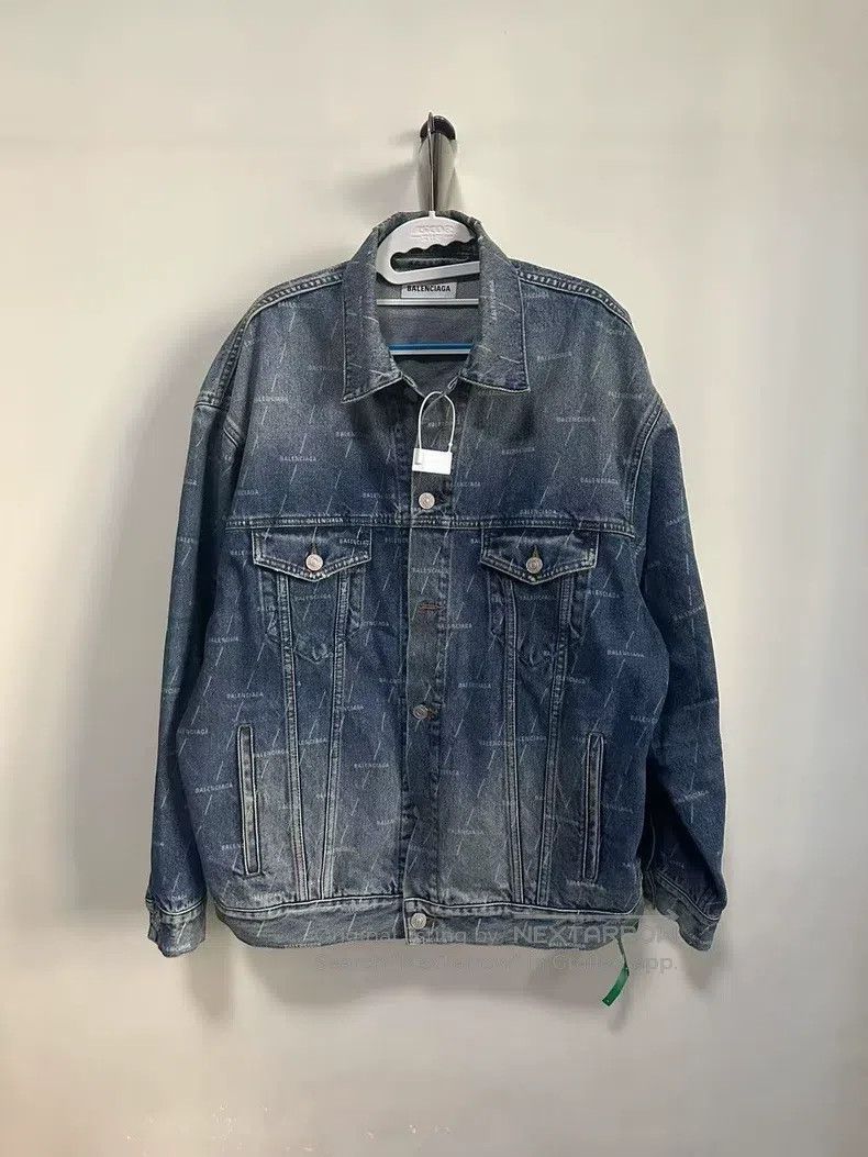 Balenciaga Balenciaga Full Print Denim Jacket Size XXS / US 00 / IT 34 - 1 Thumbnail