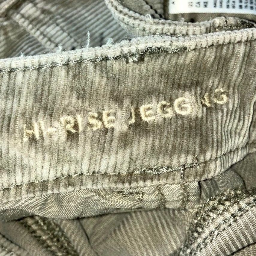 American Eagle Outfitters American Eagle Womens Pants Green Corduroy High Rise Jegging Stretch 18 Plus Size 25" / US 0 / IT 36 - 5 Thumbnail