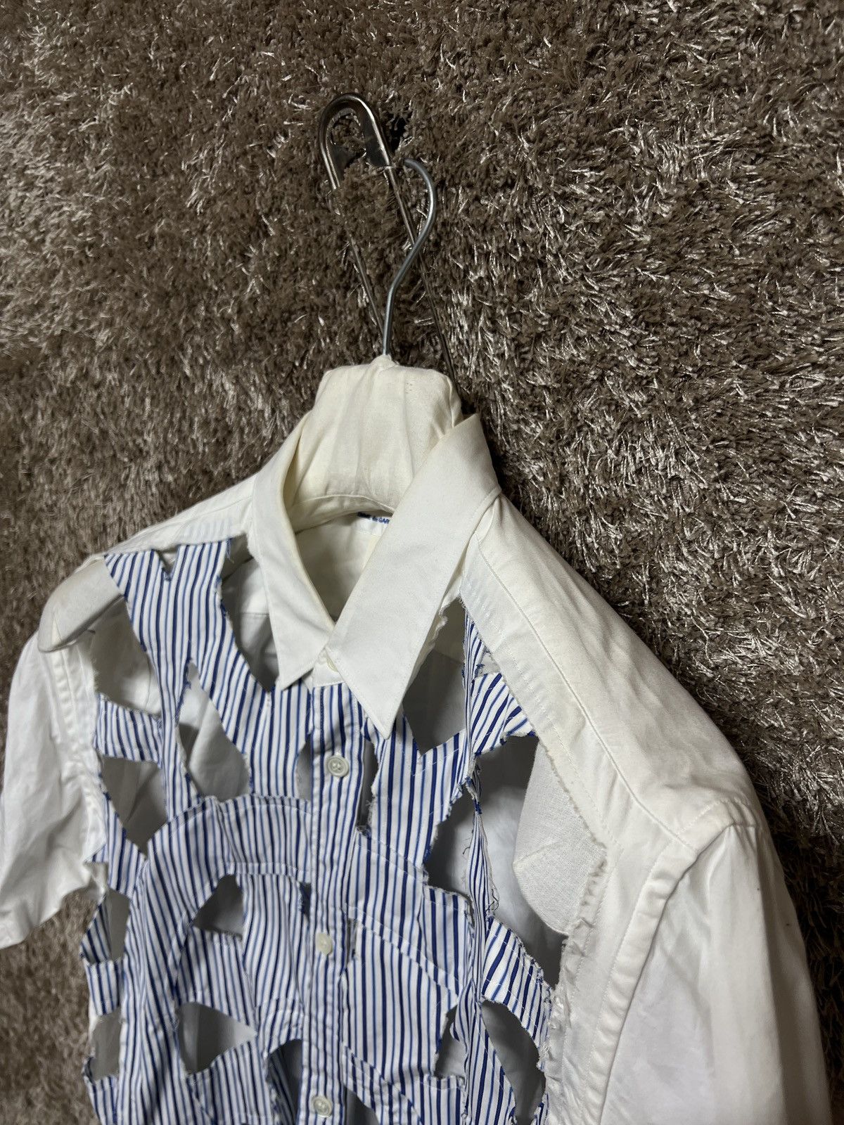 Comme des Garcons SHIRT 16SS Cut-Out Short Sleeve Shirt Size US M / EU 48-50 / 2 - 4 Thumbnail
