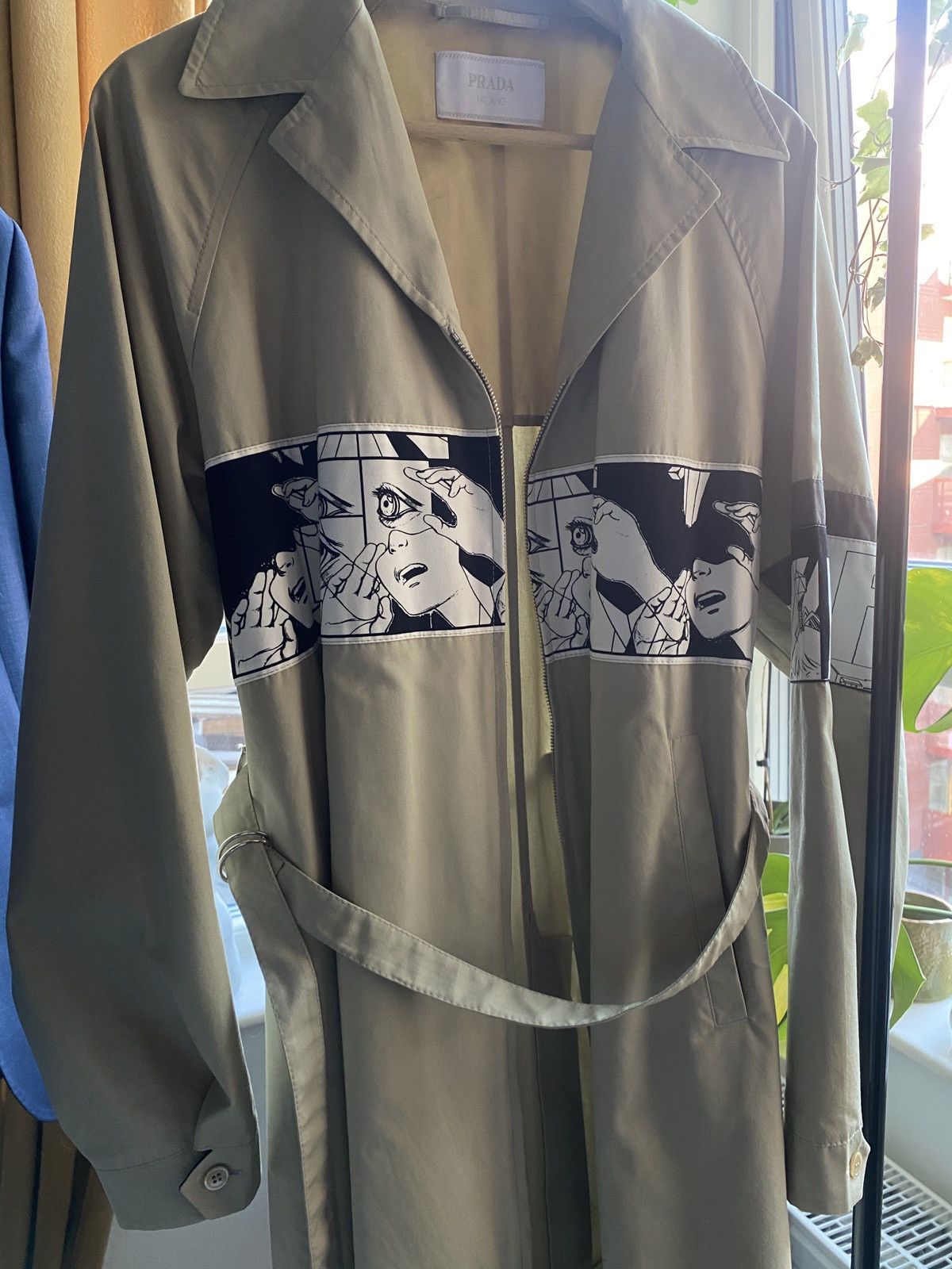 Prada Prada SS18 Comic Graphic Trench Mac Coat Size US M / EU 48-50 / 2 - 2 Thumbnail