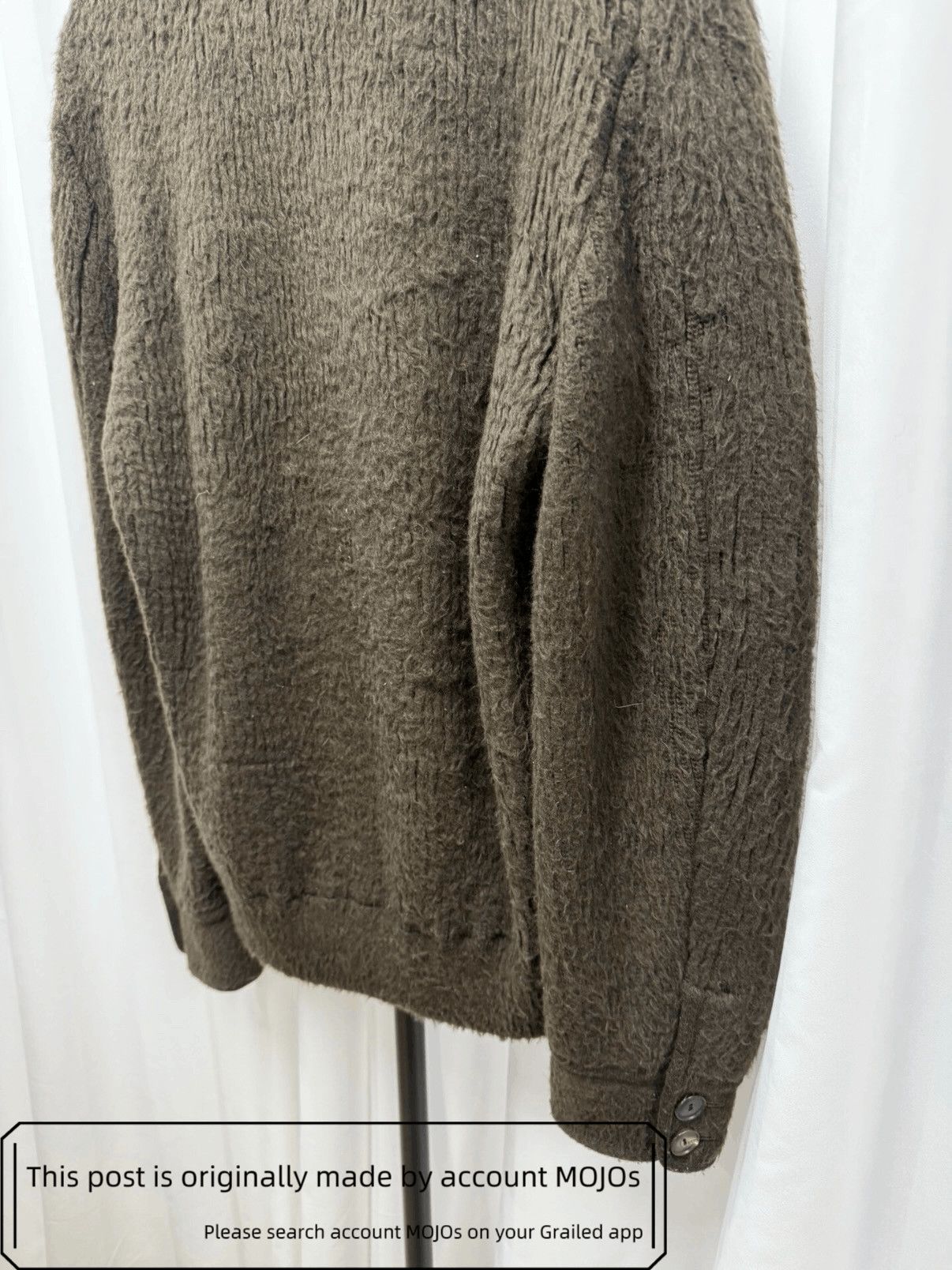 Number (N)ine Sz 3 Number Nine 03AW Leather Joint Knitwear Jacket mojos7 Size US L / EU 52-54 / 3 - 6 Thumbnail