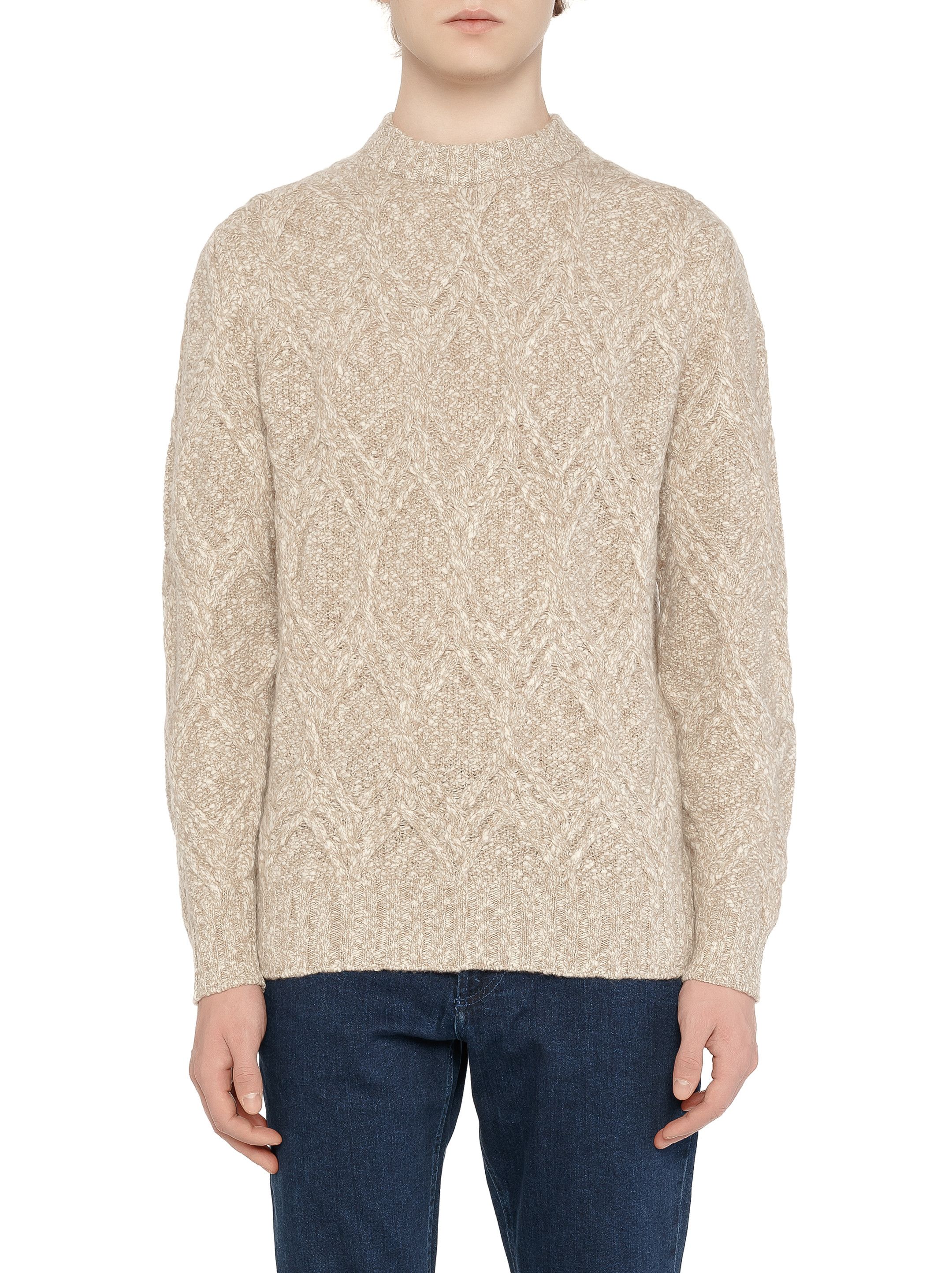Loro Piana o1w1db10724 Khitan knitted Crew Neck Sweater in Beige Size US L / EU 52-54 / 3 - 3 Thumbnail