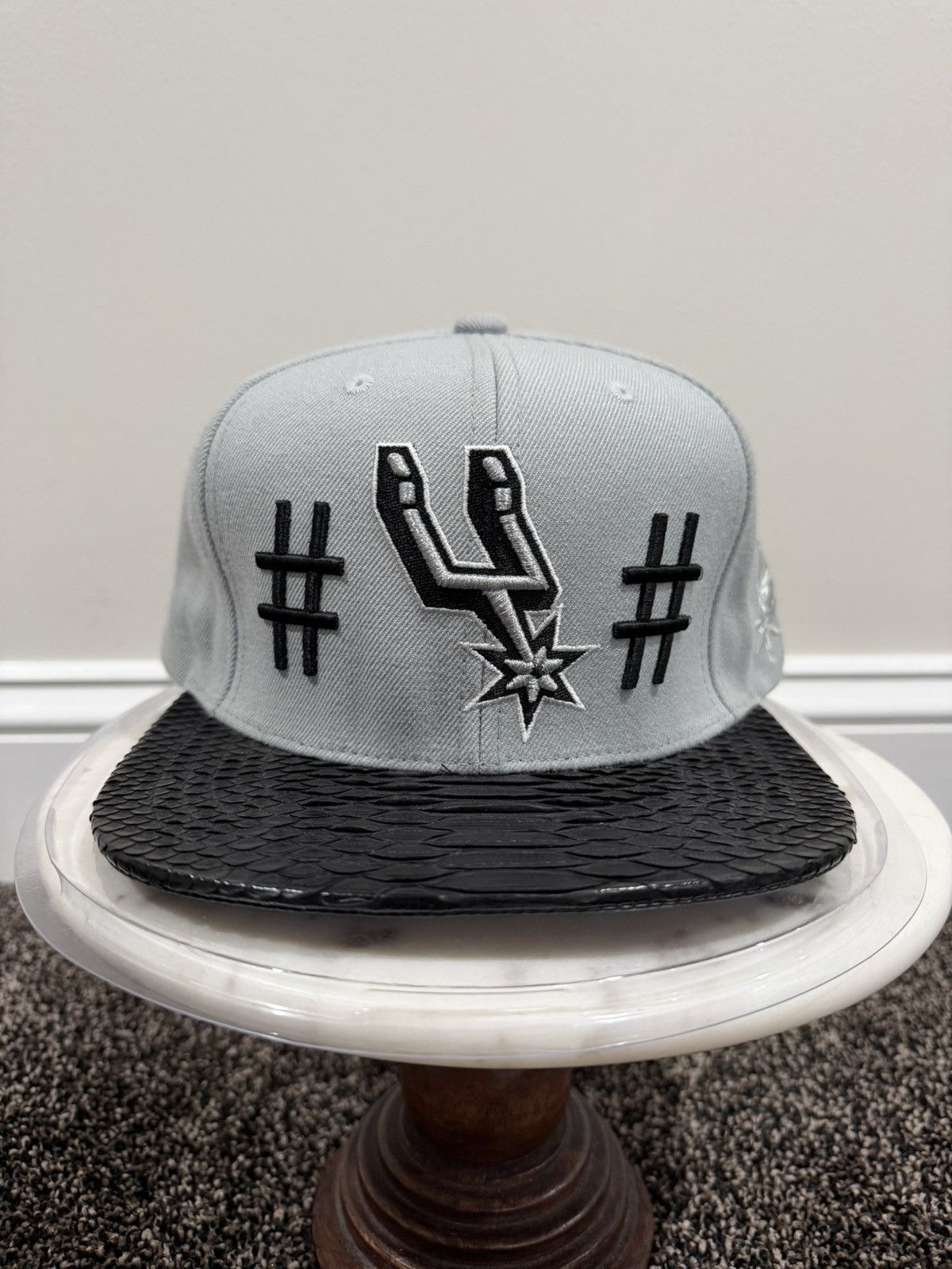 Just Don × Mitchell & Ness × Rsvp Gallery Just Don M&N x Been Trill San Antonio Spurs Gray Python Hat Size ONE SIZE - 15 Thumbnail