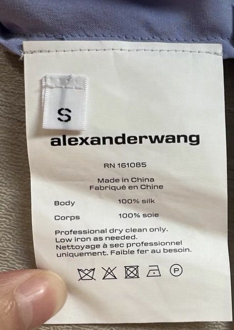Alexander Wang Alexander Wang Blue Rhinestone Letter Cami Shirt K12 Size S / US 4 / IT 40 - 9 Thumbnail