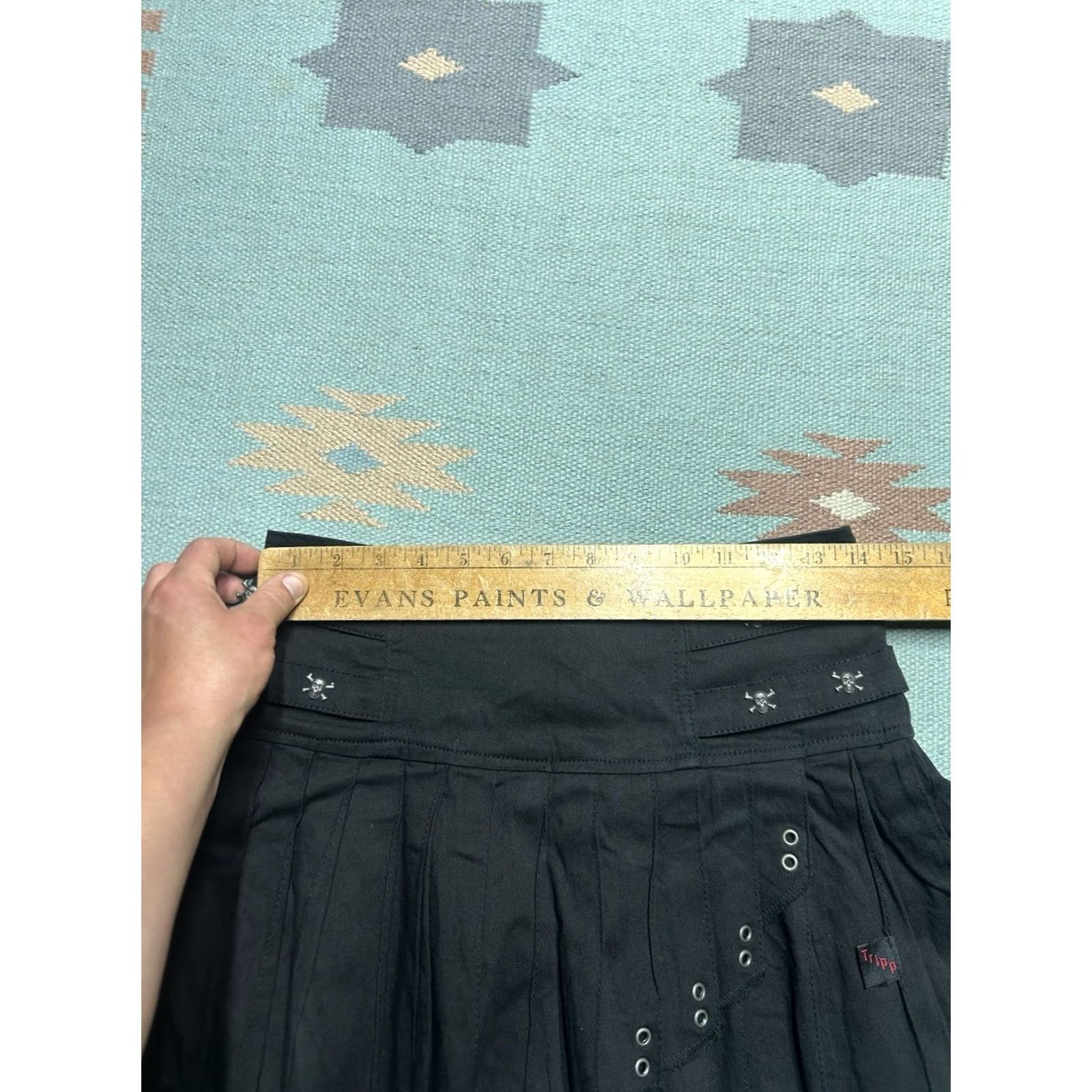 Tripp NYC VINTAGE Tripp NYC Black Pleated Mini Skirt Goth Punk Skulls Daang Goodman Small Skirt Womens XS? Size 28" / US 6 / IT 42 - 5 Thumbnail