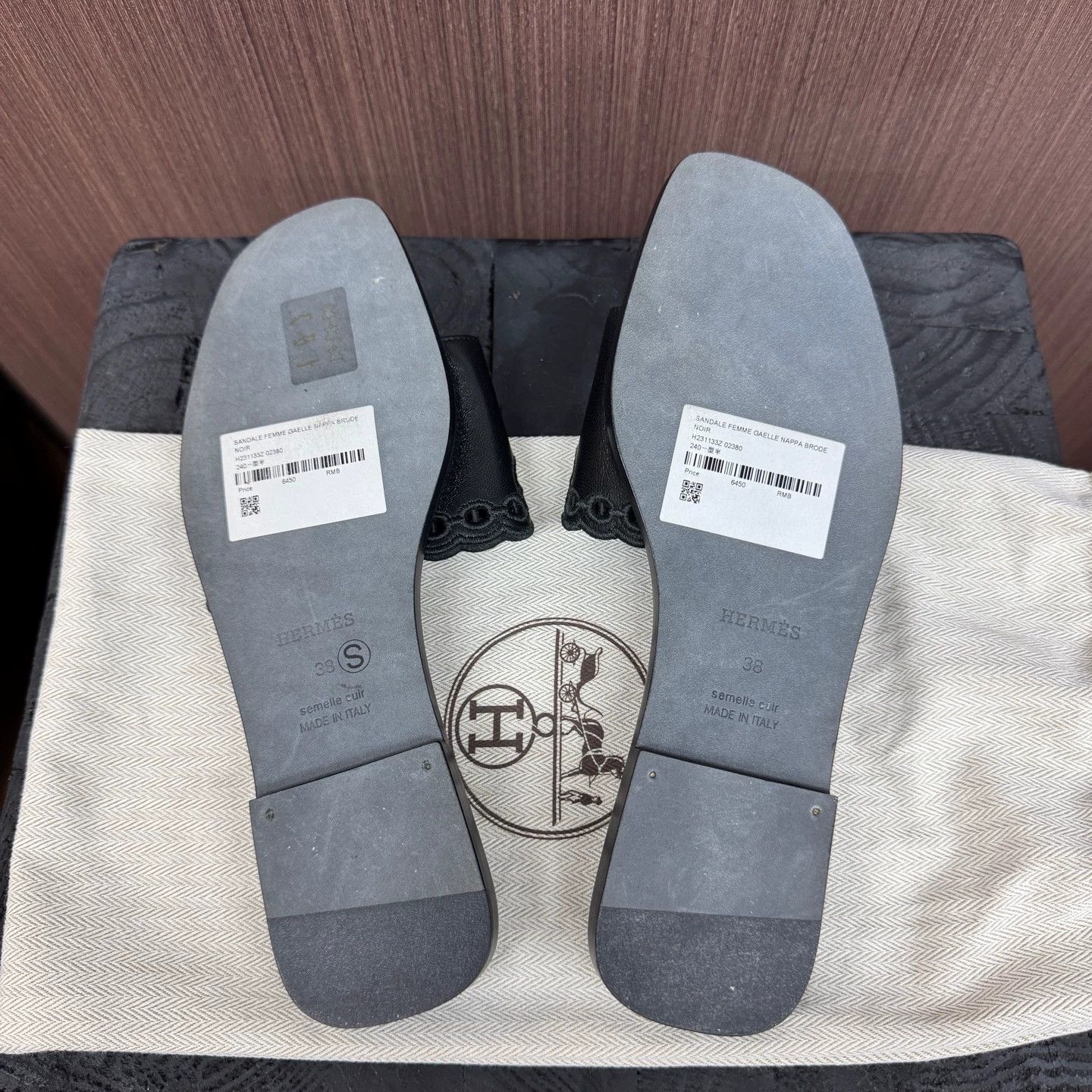 Hermes HERMES Cutout Slippers 38 EU New Size US 7.5 / IT 37.5 - 5 Thumbnail