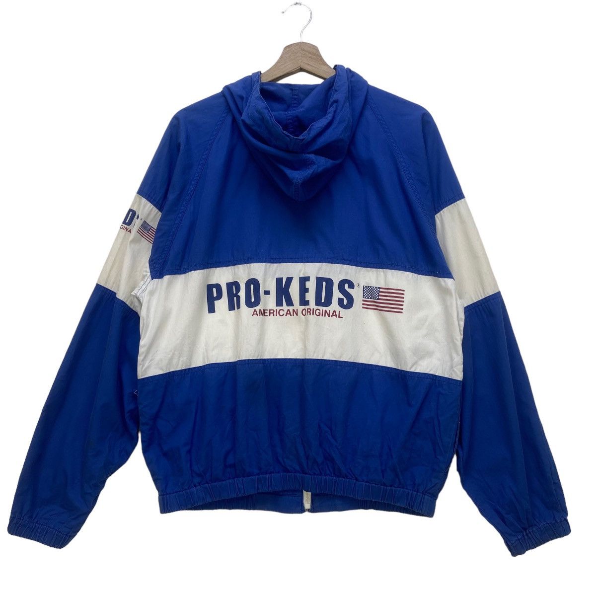 image of American Classics x Pro Keds Vintage Pro Keds Us Flag American Original Light Jacket in Blue (Size 