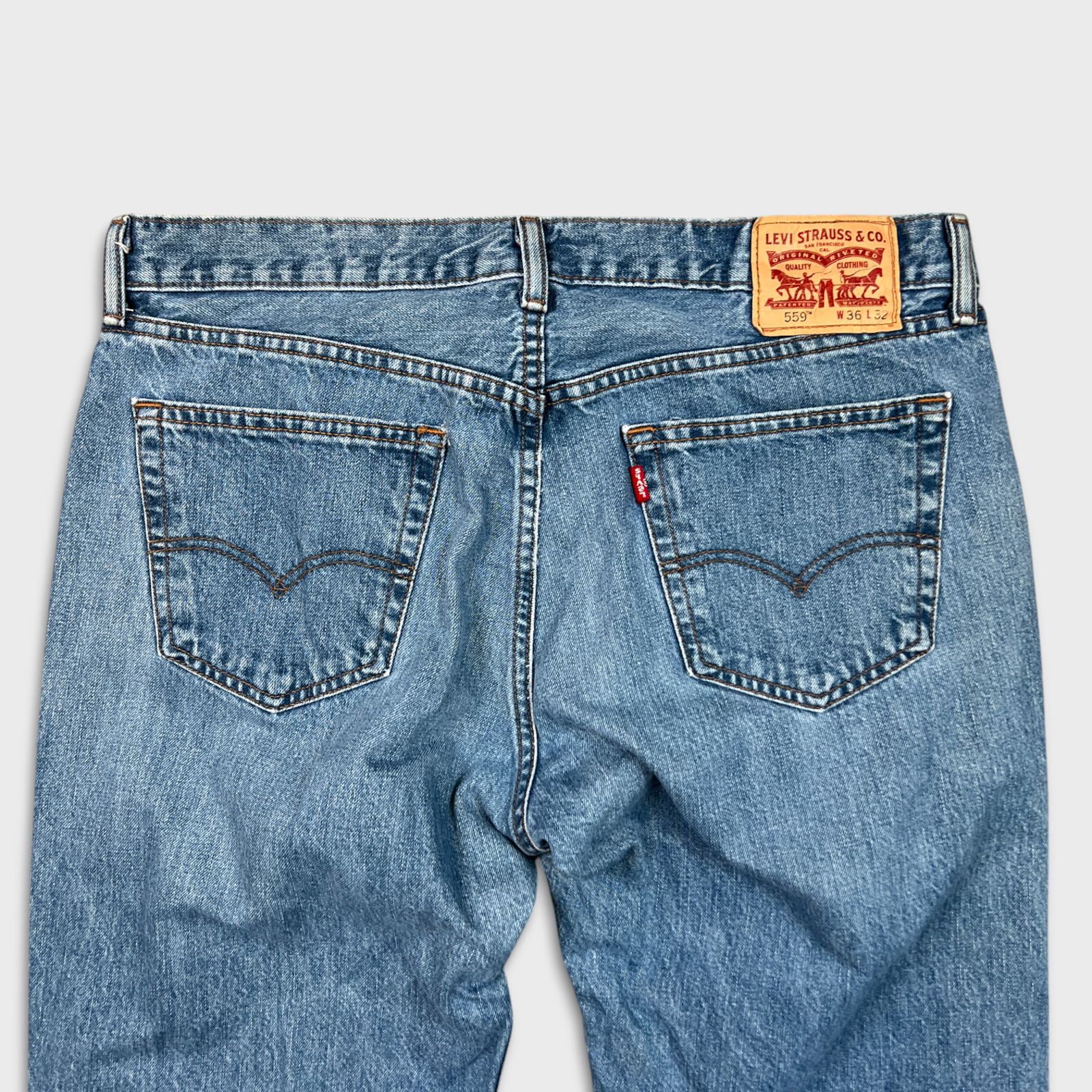 Levi's × Vintage Levi's 559 Jeans 36x32 Relaxed Straight Fit Denim Pants Size US 36 / EU 52 - 6 Thumbnail