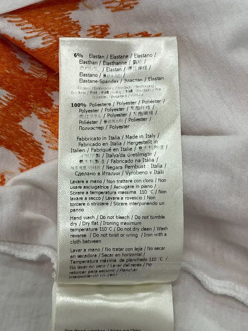 Fendi Fendi White and Orange Old Logo Letter Short Sleeve, Unise Size US XL / EU 56 / 4 - 5 Thumbnail