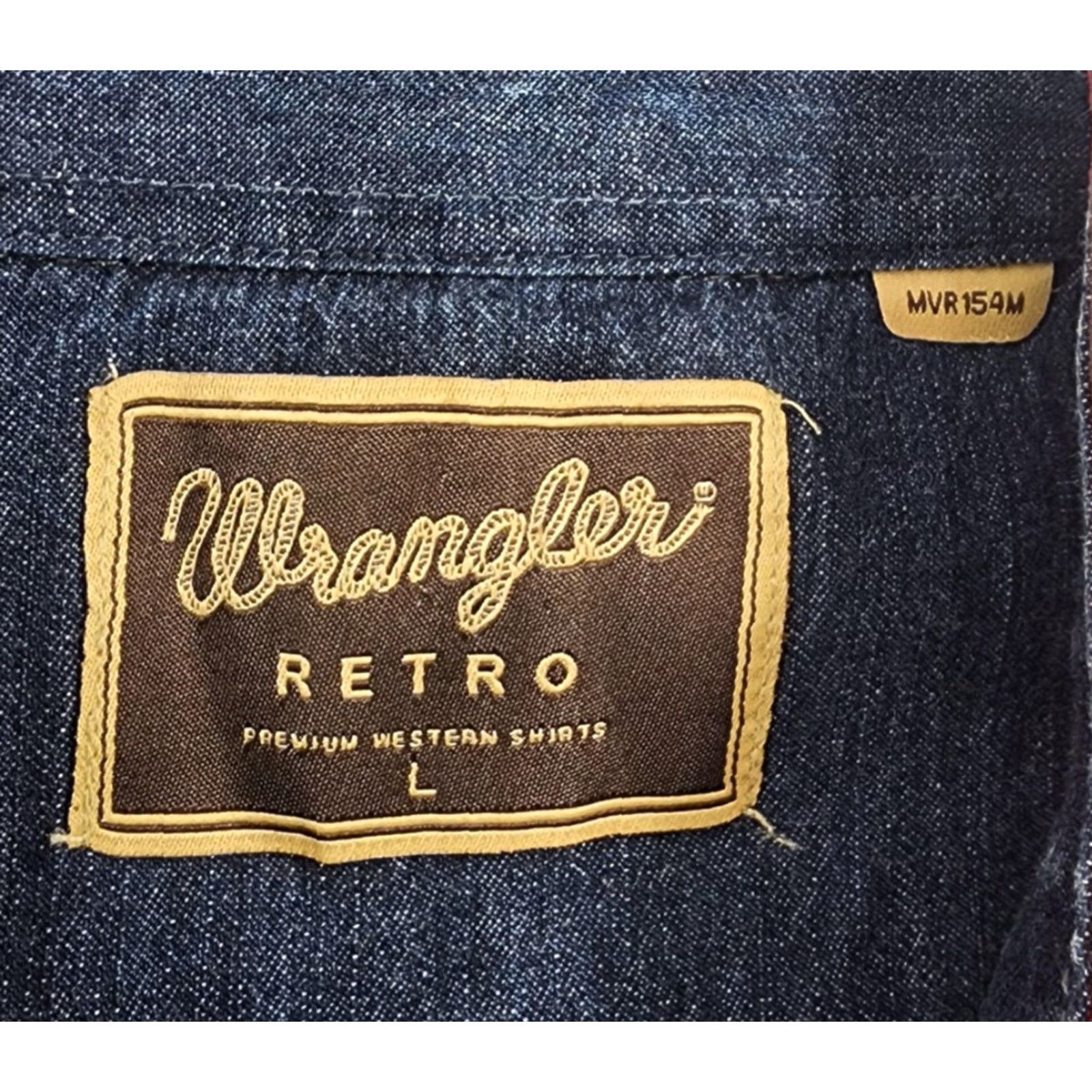 Wrangler VINTAGE Wrangler Retro Shirt Mens Large Red Plaid Western MVR154M Pearl Snap Long Sleeve Size US L / EU 52-54 / 3 - 5 Thumbnail