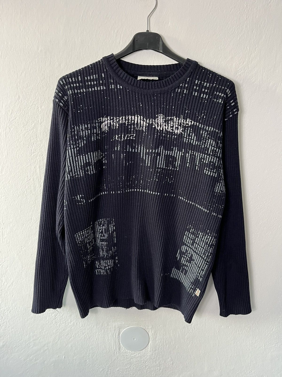 Japanese Brand × Vintage Crazy Y2K Printed Sweater Navy Opium Dragon Japanese Tribal Size US M / EU 48-50 / 2 - 2 Thumbnail