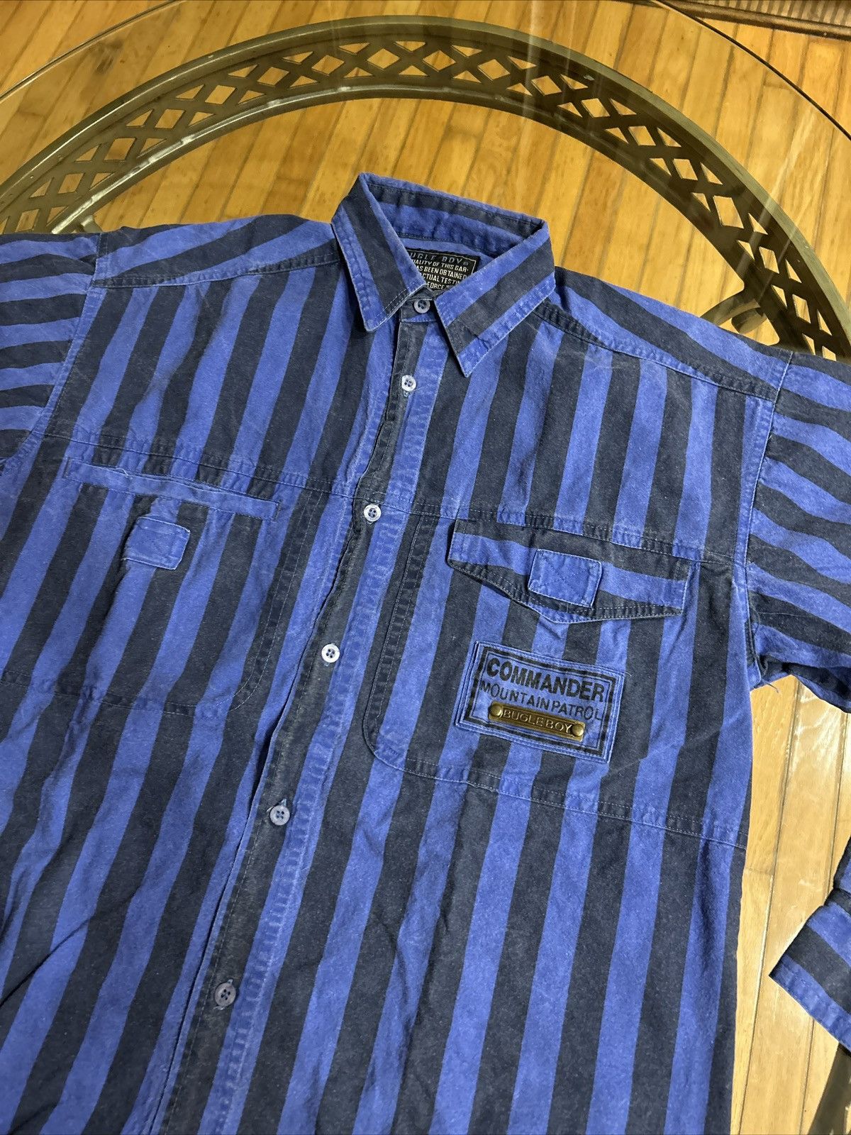Bugle Boy Men’s Vintage Bugle Boy Striped Button Up Shirt Size S Size US S / EU 44-46 / 1 - 4 Thumbnail
