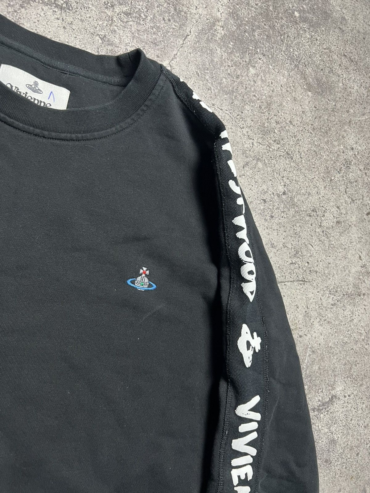 Vivienne Westwood Men's Black Vivienne Westwood Taped Sweatshirt Size US M / EU 48-50 / 2 - 5 Thumbnail