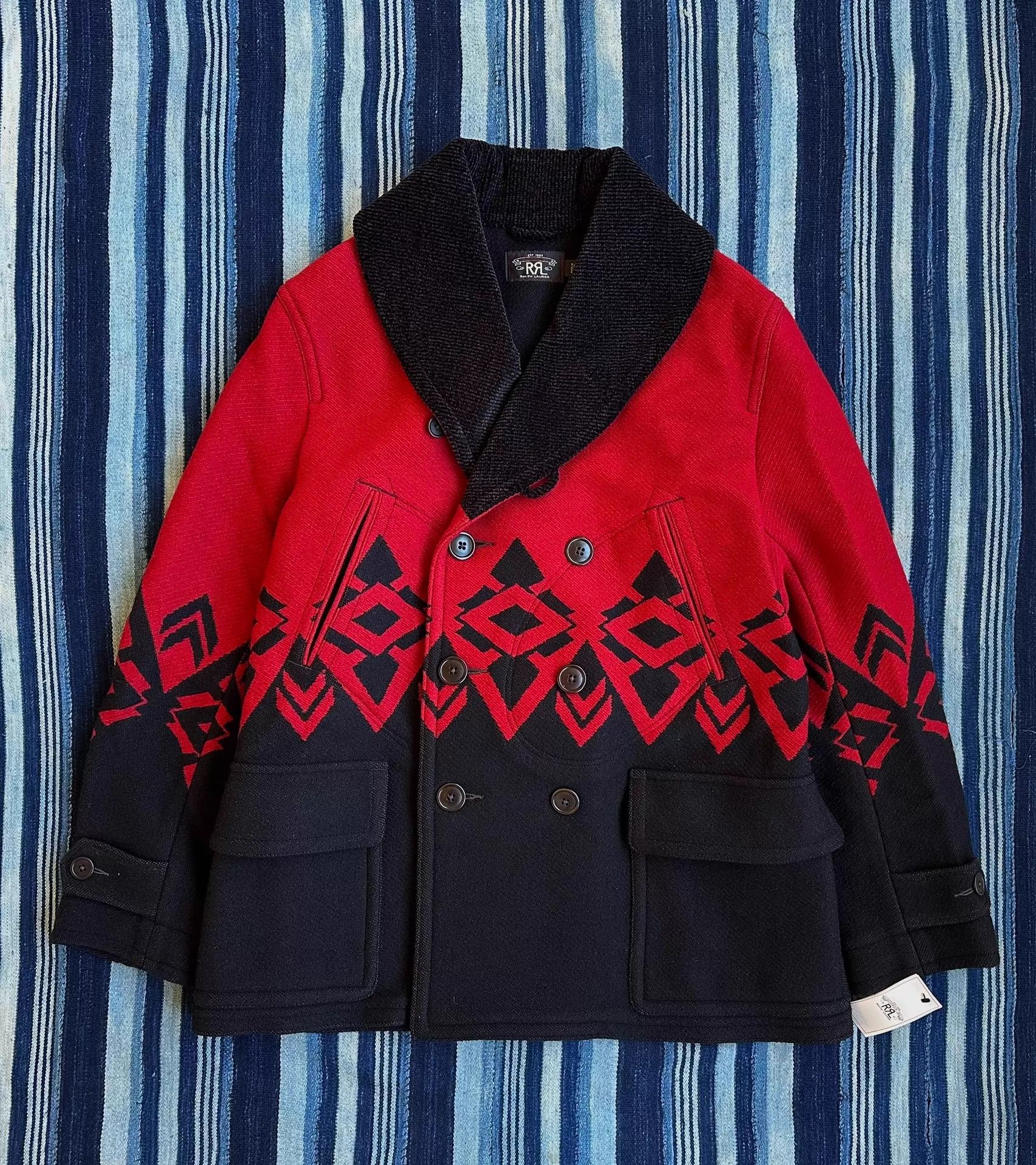 RRL Ralph Lauren RRL Vintage Wool Jacquard Farm Rancher Corduroy-Collar JKT L Size US L / EU 52-54 / 3 - 1 Thumbnail
