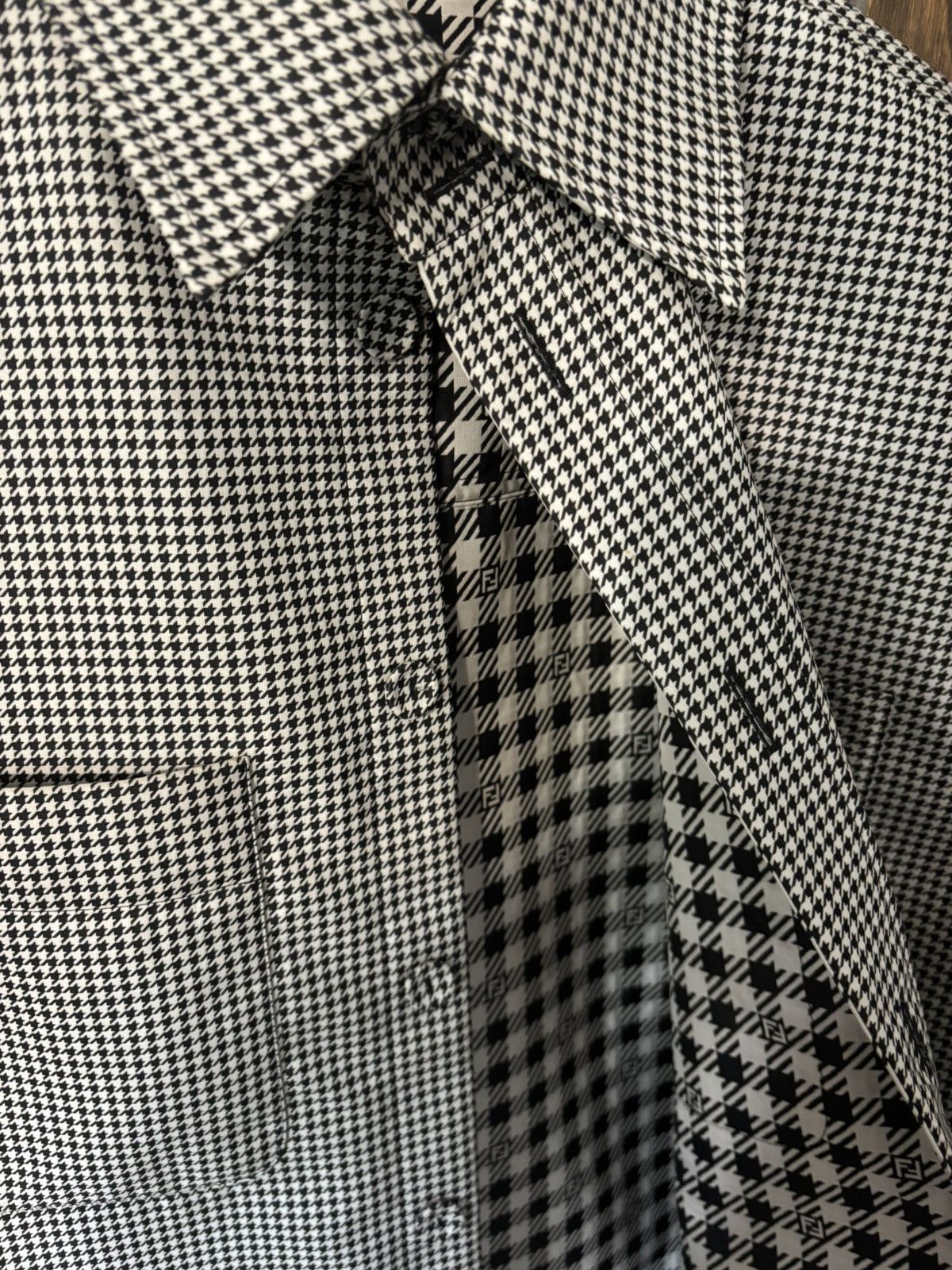 Fendi Fendi Houndstooth Reversible Jacket Size US M / EU 48-50 / 2 - 5 Thumbnail