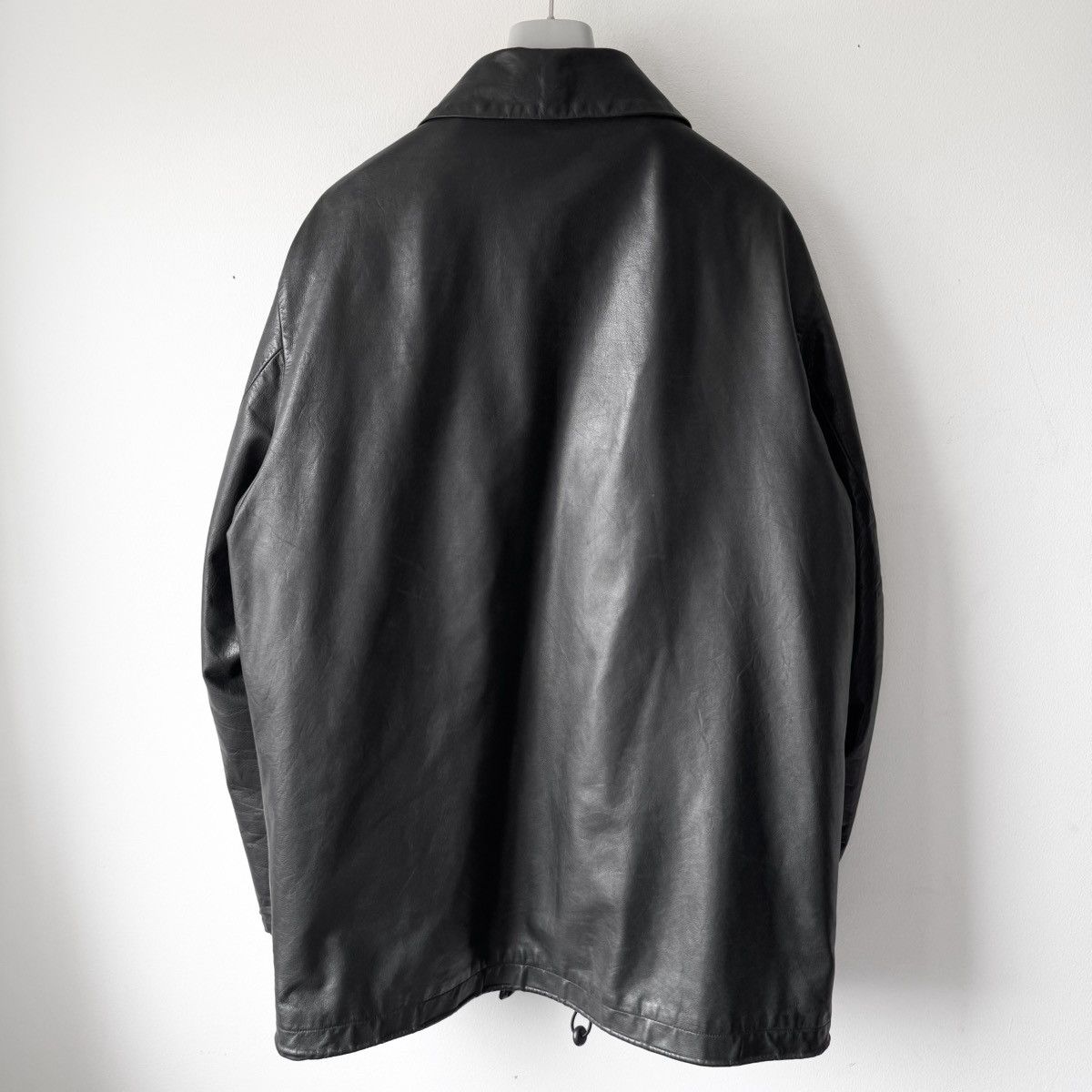 Jil Sander Jil Sander 2000’s Black Wool Lined Short Leather Coat Size US M / EU 48-50 / 2 - 4 Thumbnail
