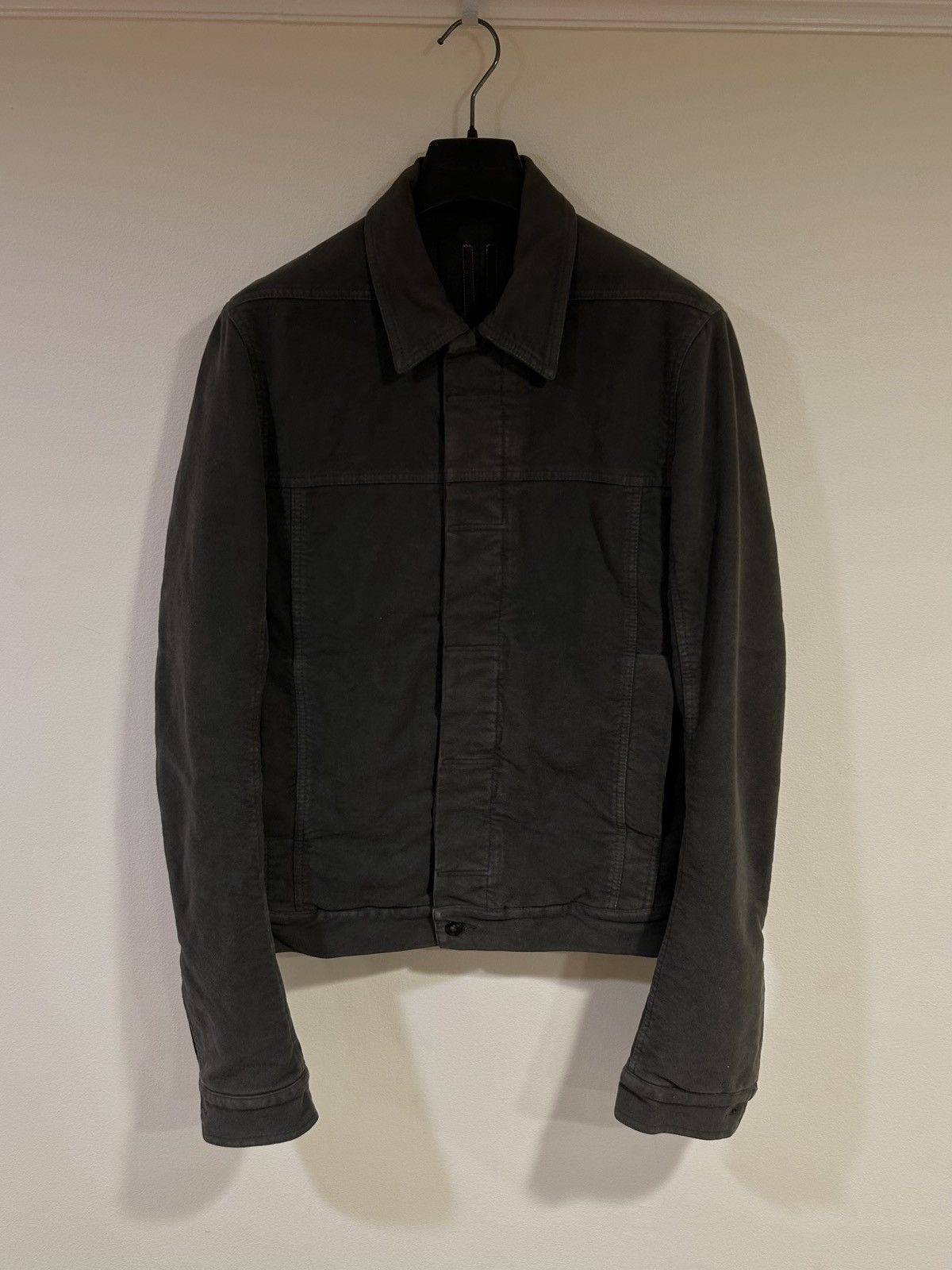 Rick Owens Drkshdw Hogwash Thrashed Denim Jacket Leather