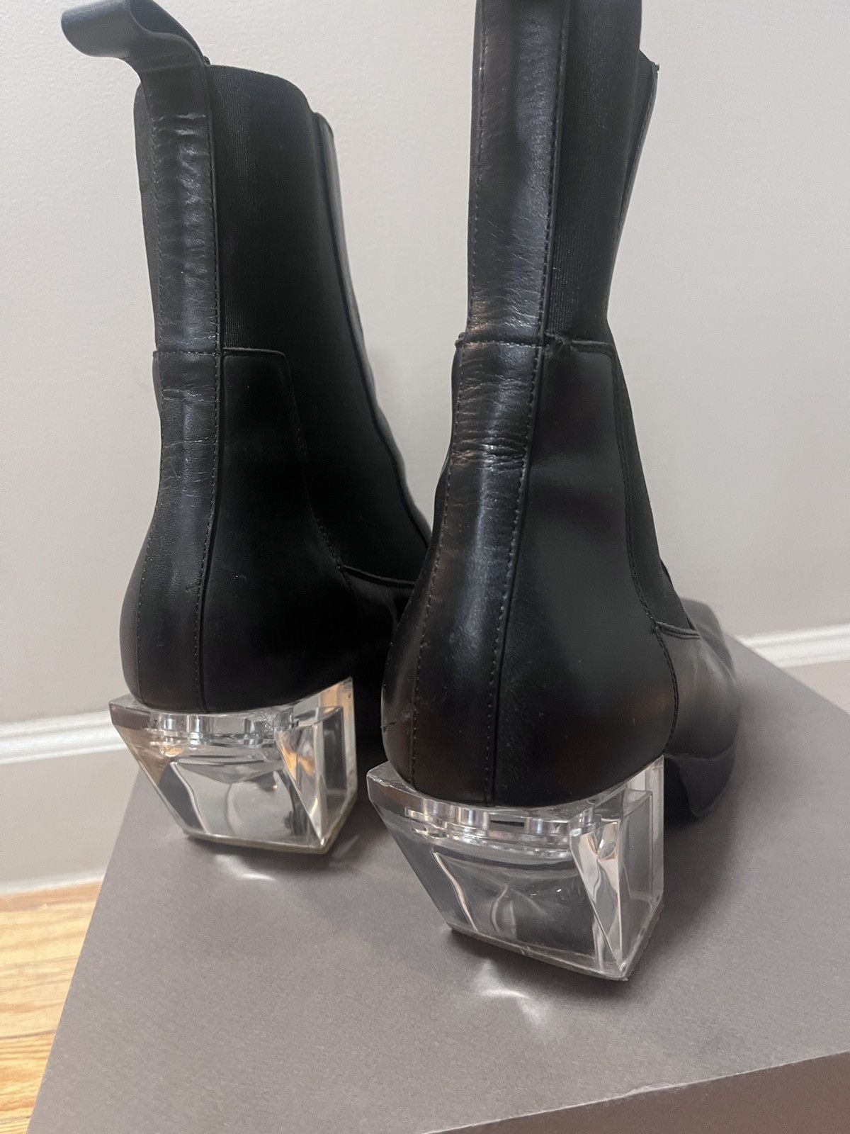 Rick Owens Rick Owens “Silver” Boots - Black / Clear Heel Rick Owens Rick Owens “Silver” Boots - Black / Clear Heel