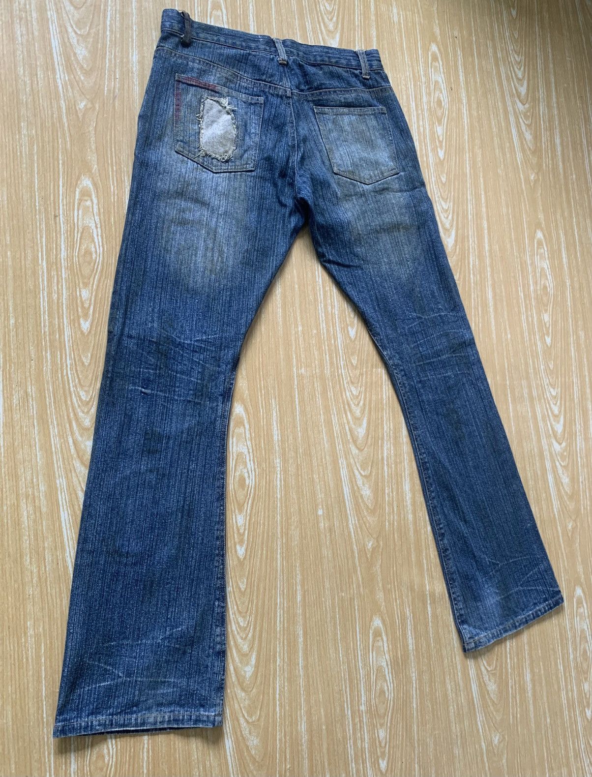 In The Attic Rare Distressed In The Attic Flare Denim Jeans Pants Size US 31 - 7 Thumbnail