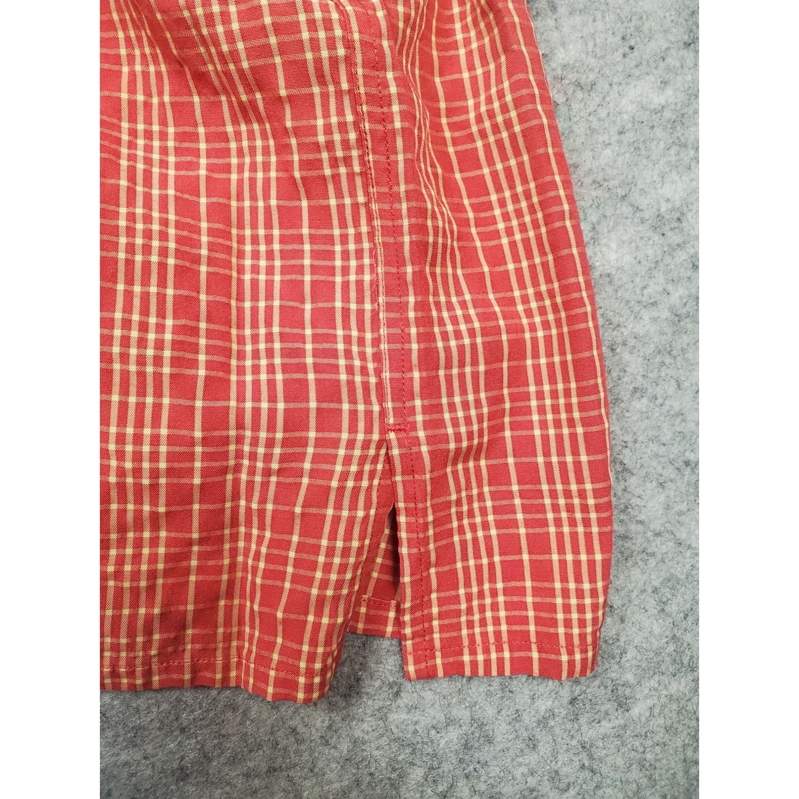 Scott Barber Scott Barber Men's XL Red & Yellow Short Sleeve Casual Shirt Size US XL / EU 56 / 4 - 7 Thumbnail
