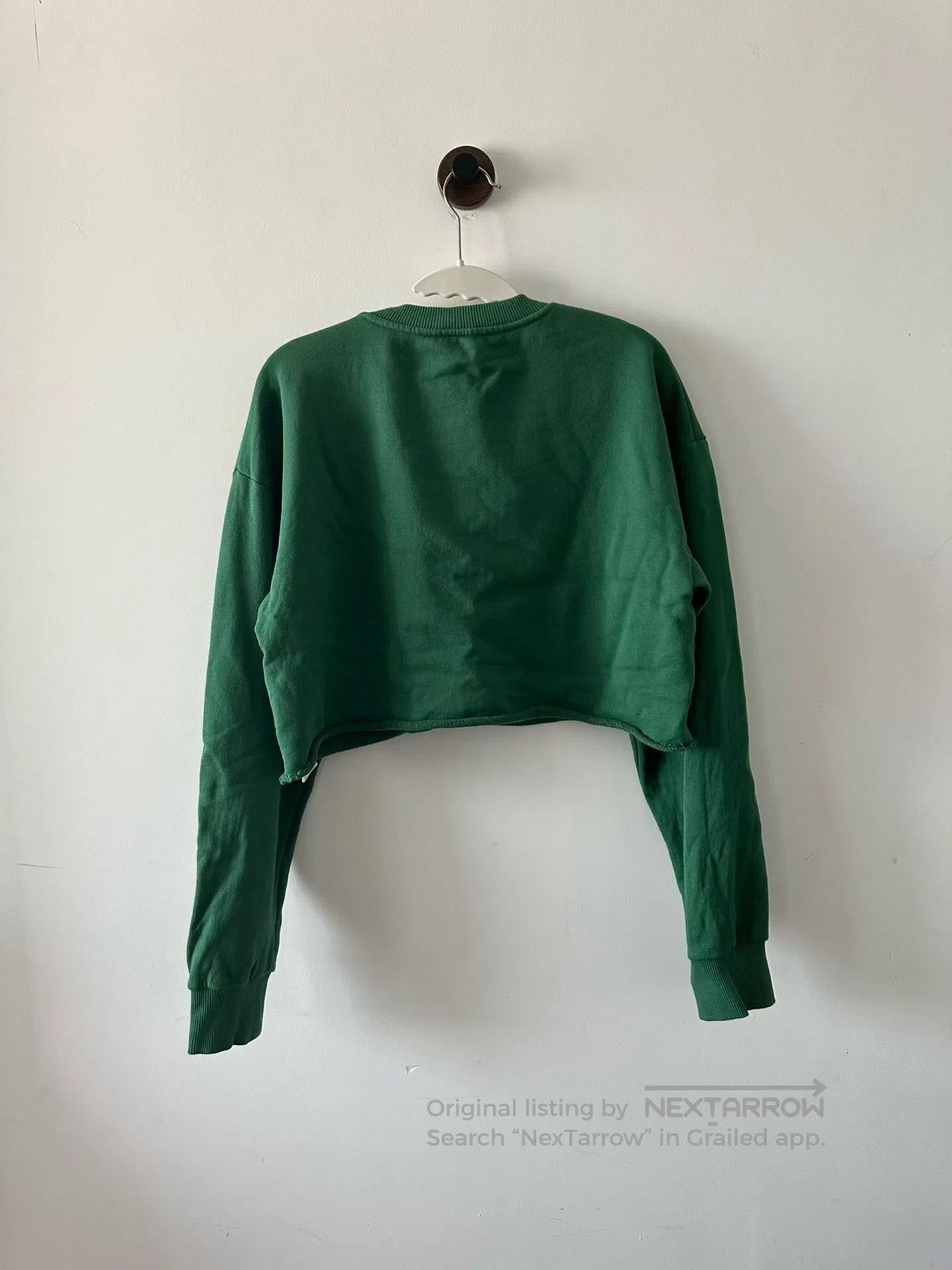 Celine CELINE Dark green slogan short hoodie| Size XS / US 0-2 / IT 36-38 - 2 Thumbnail