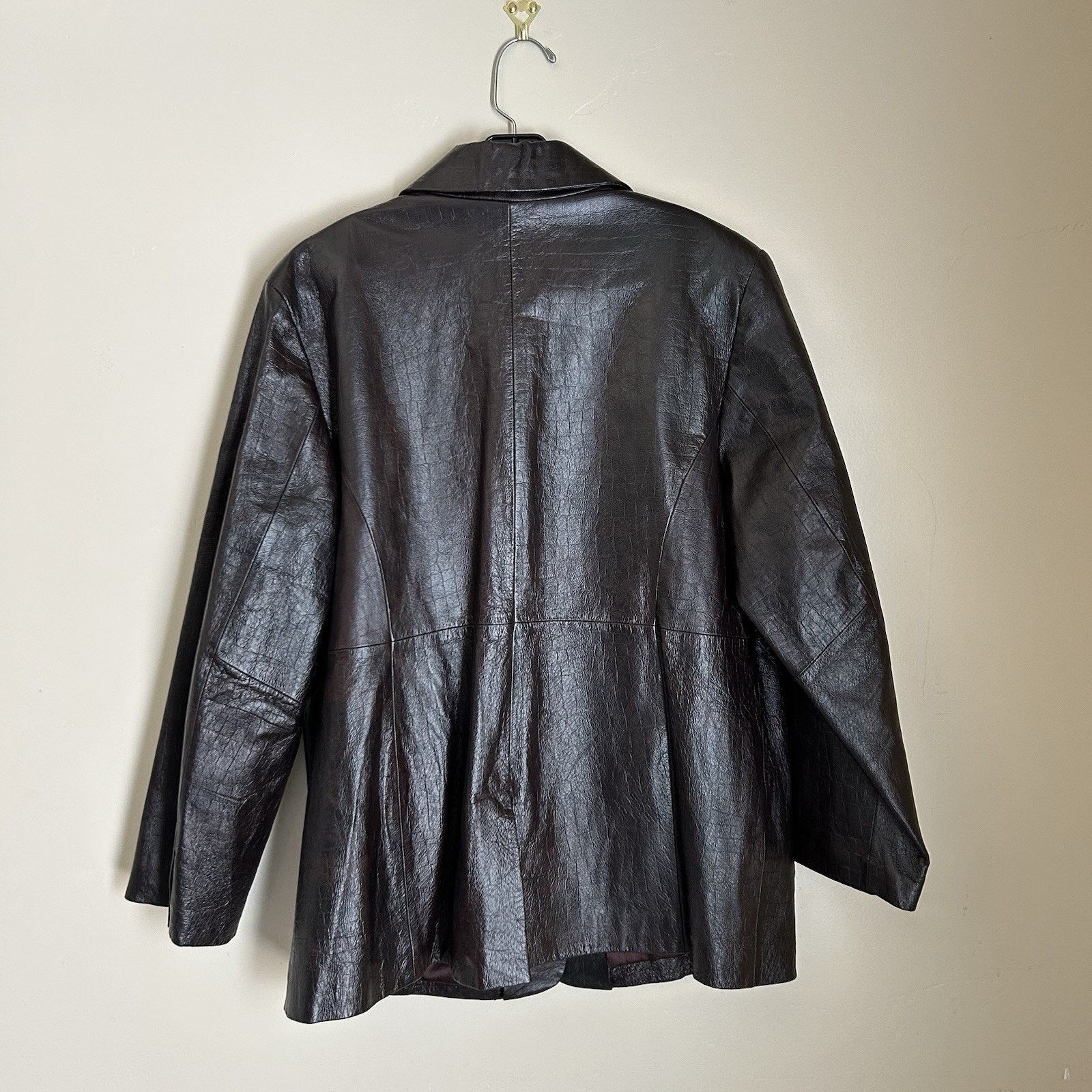 Other Vintage Terry Lewis Brown Leather Button Down Jacket Size 1X Size XL / US 12-14 / IT 48-50 - 11 Thumbnail