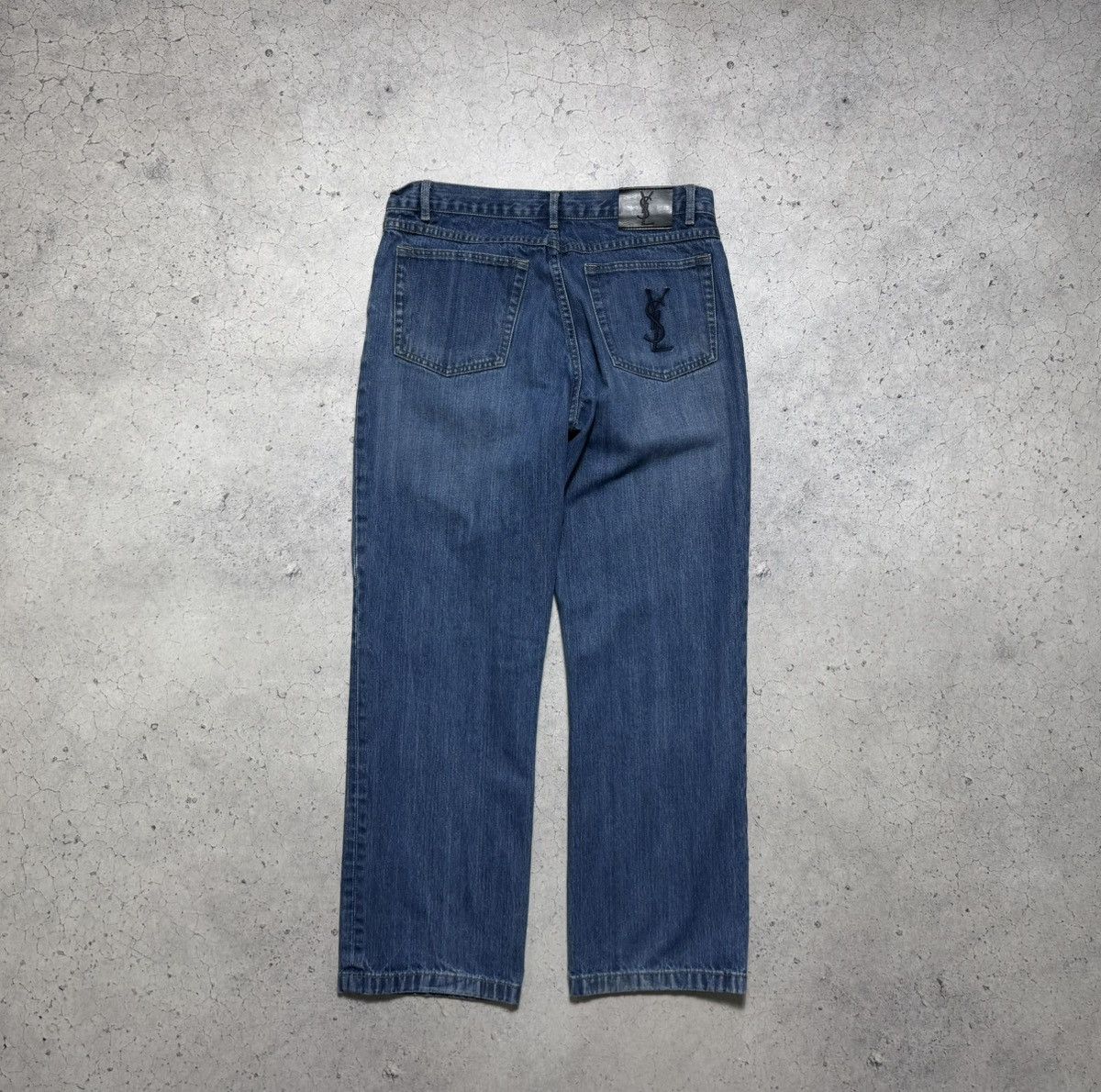 Yves Saint Laurent 38x34 YSL Jeans Denim Pants Blue Vintage y2k