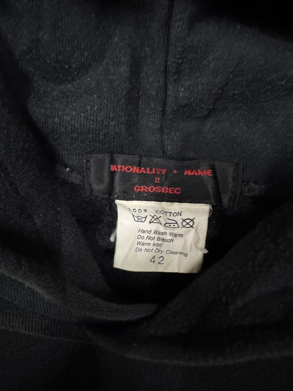 Costume National × If Six Was Nine × Vintage Vtg🔥National Name Grosbec Poem Pullover Hoodies Size US M / EU 48-50 / 2 - 11 Thumbnail