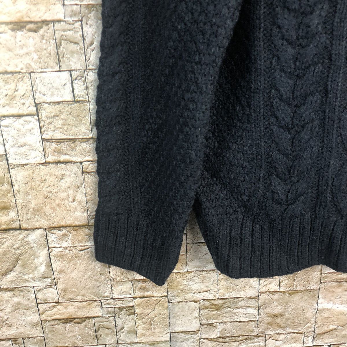 Aran Isles Knitwear × GU GU Dark Blue aran isle cable Knitwear #A762 Size S / US 4 / IT 40 - 7 Thumbnail