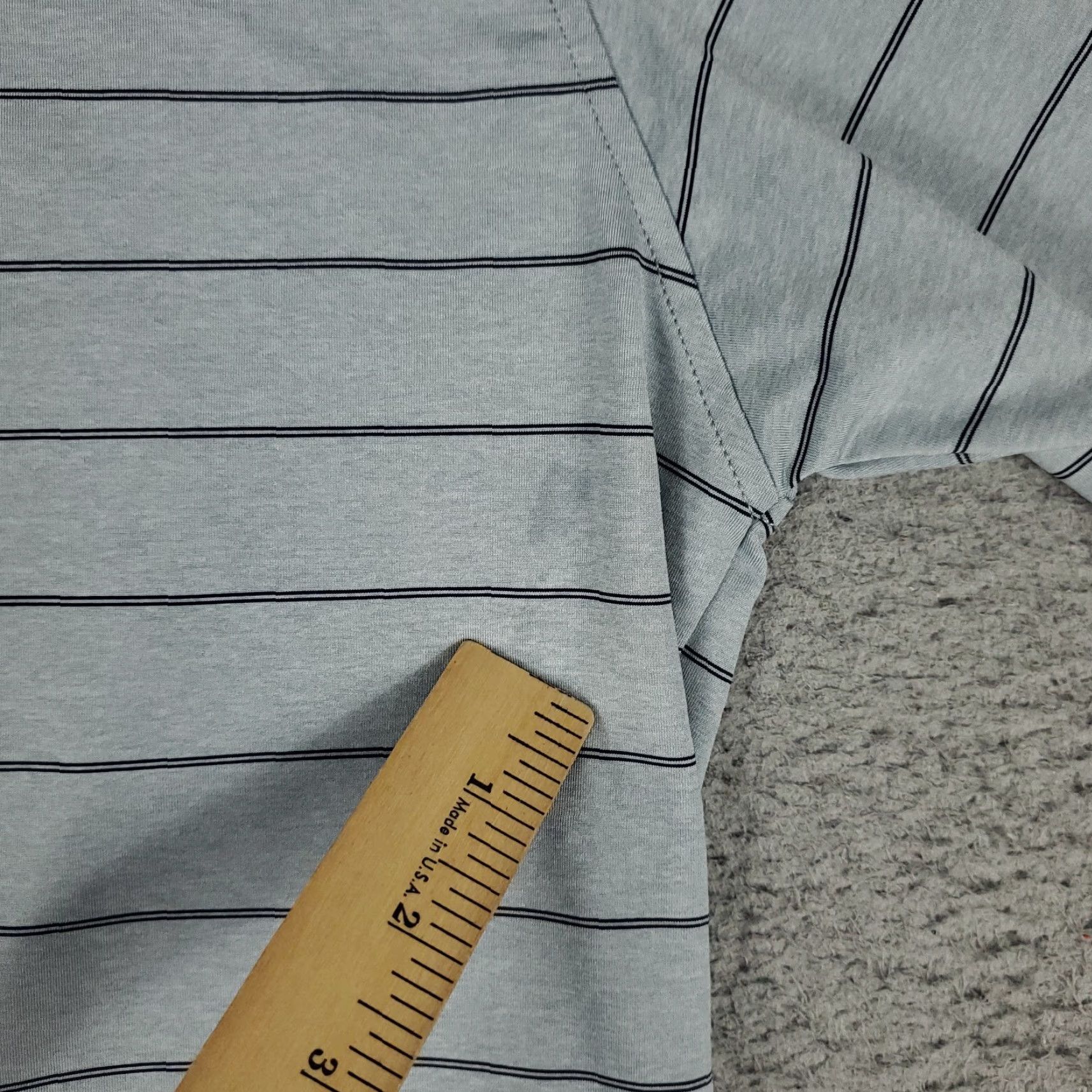 Footjoy FJ Polo Shirt Mens XL Gray Striped Short Sleeve Polo Shirt Men's Gray Striped Short Sleeve FJ Polo Size US XL / EU 56 / 4 - 5 Thumbnail