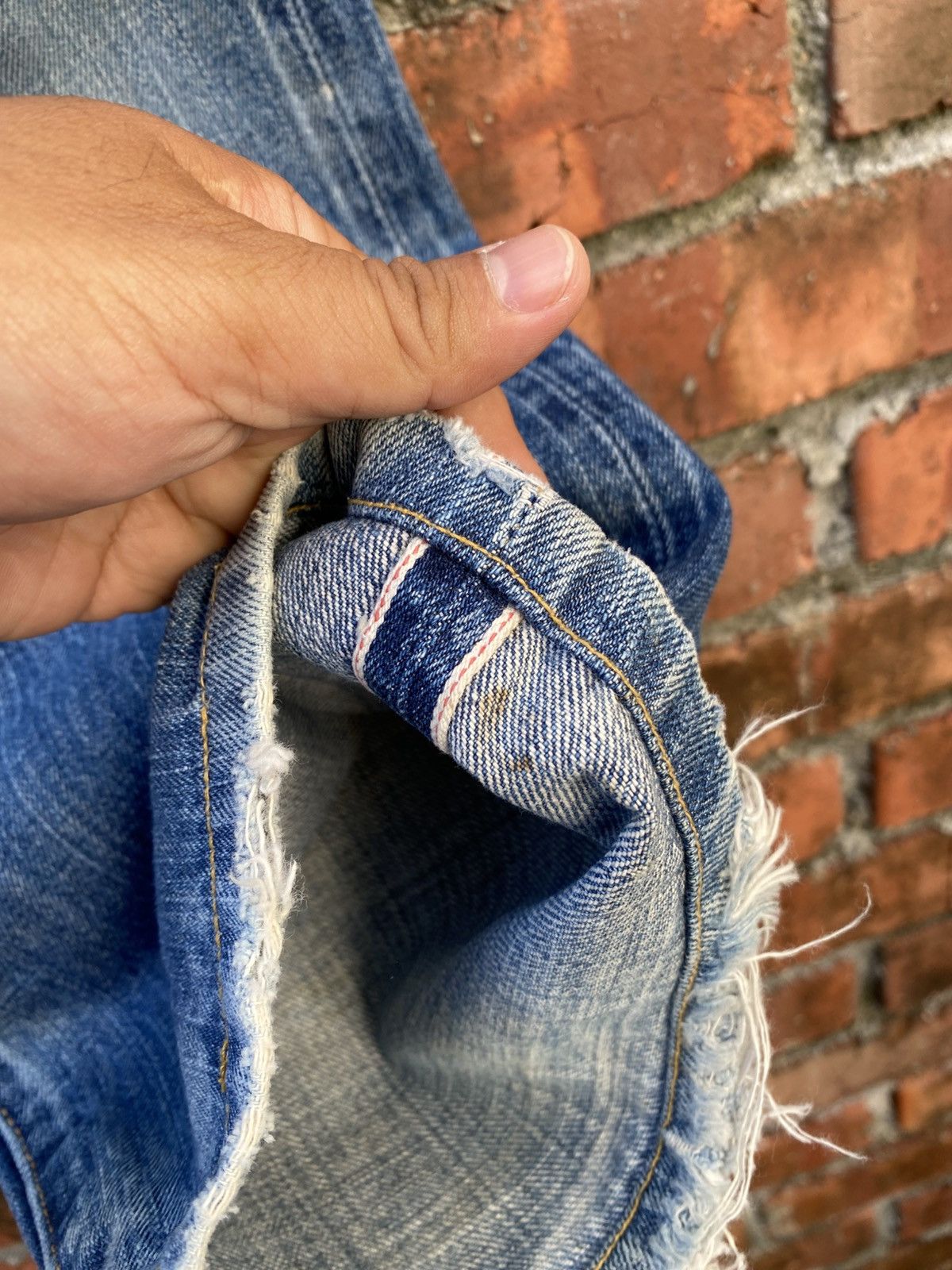 Levi's Vintage Clothing W33x29 Vintage levi's 502 big E redline distressed Size US 33 - 4 Thumbnail