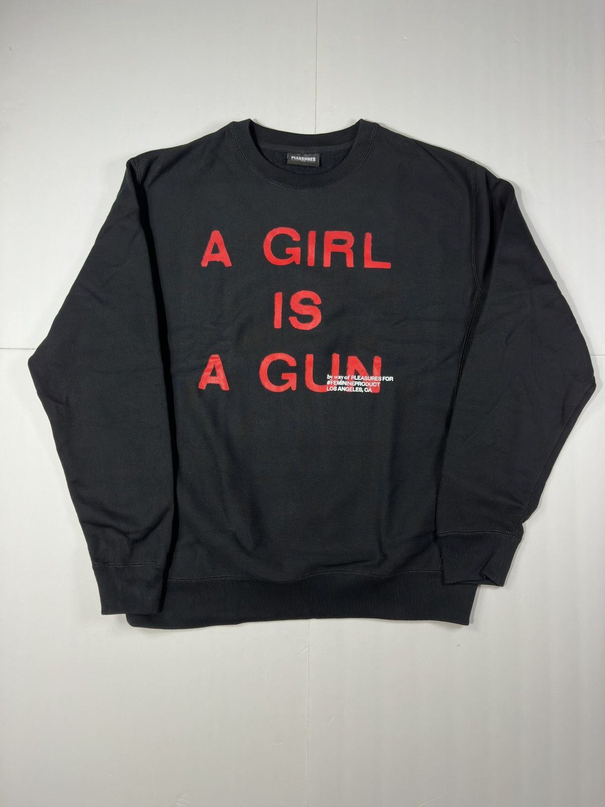 Pleasures PLEASURES A GIRL IS A GUN CREWNECK SMALL Grailed