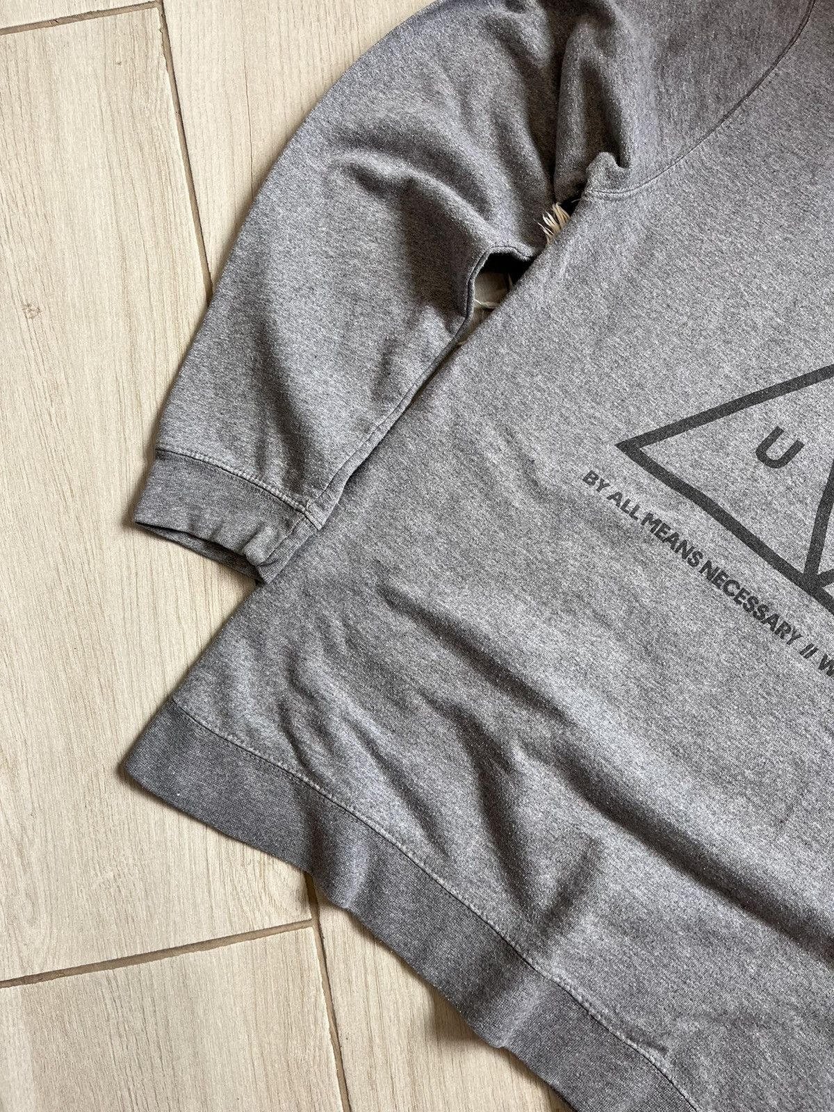 Huf HUF sweatshirt blank grey minimalistic Size US L / EU 52-54 / 3 - 15 Thumbnail