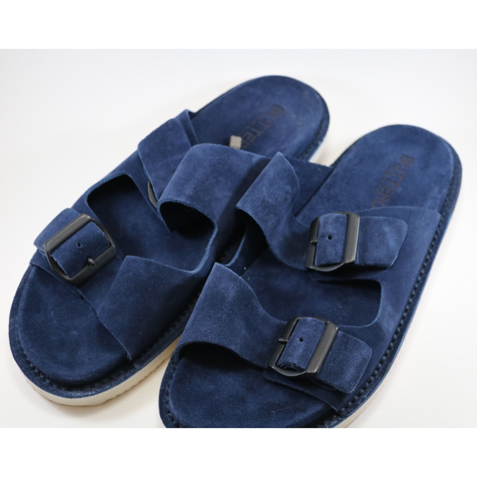 image of Buttero Blue Suede Sandals Size 43 10, Men's