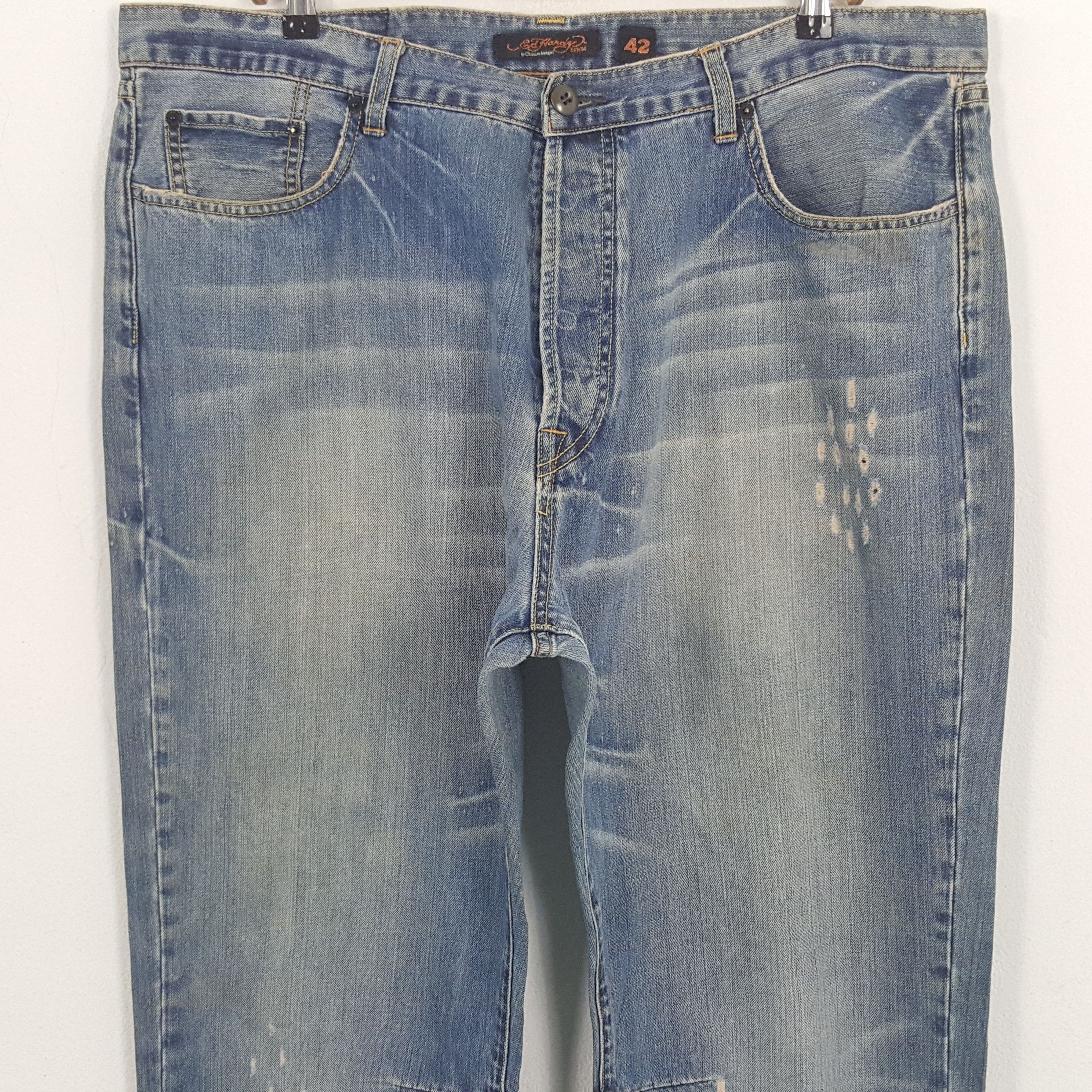 Christian Audigier × Ed Hardy × Vintage Vintage Ed Hardy by Christian Audiger American Denim Jeans Size US 41 - 5 Thumbnail