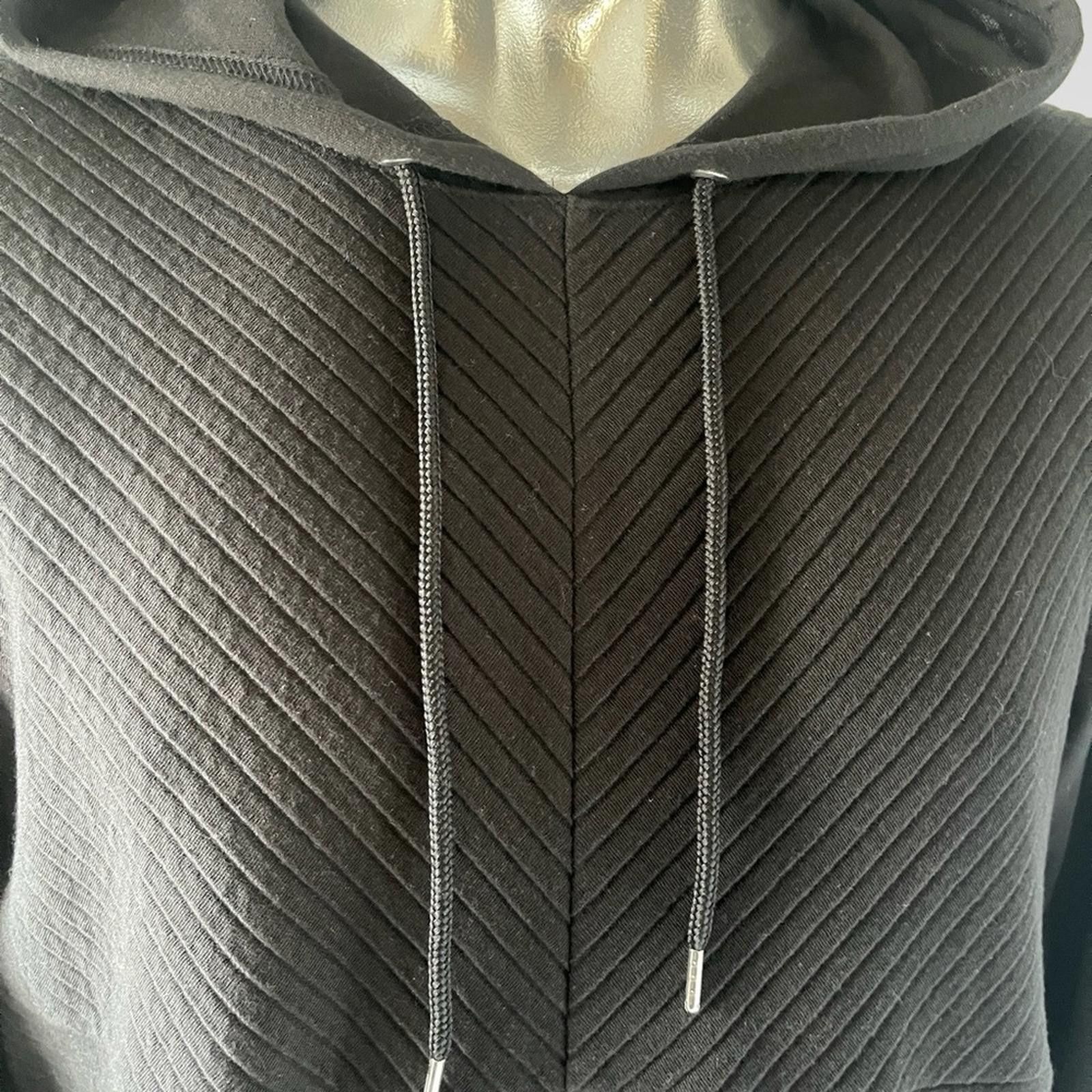 Other NWOT INC Black Hooded Long Sleeve Top in size L Size ONE SIZE - 3 Thumbnail