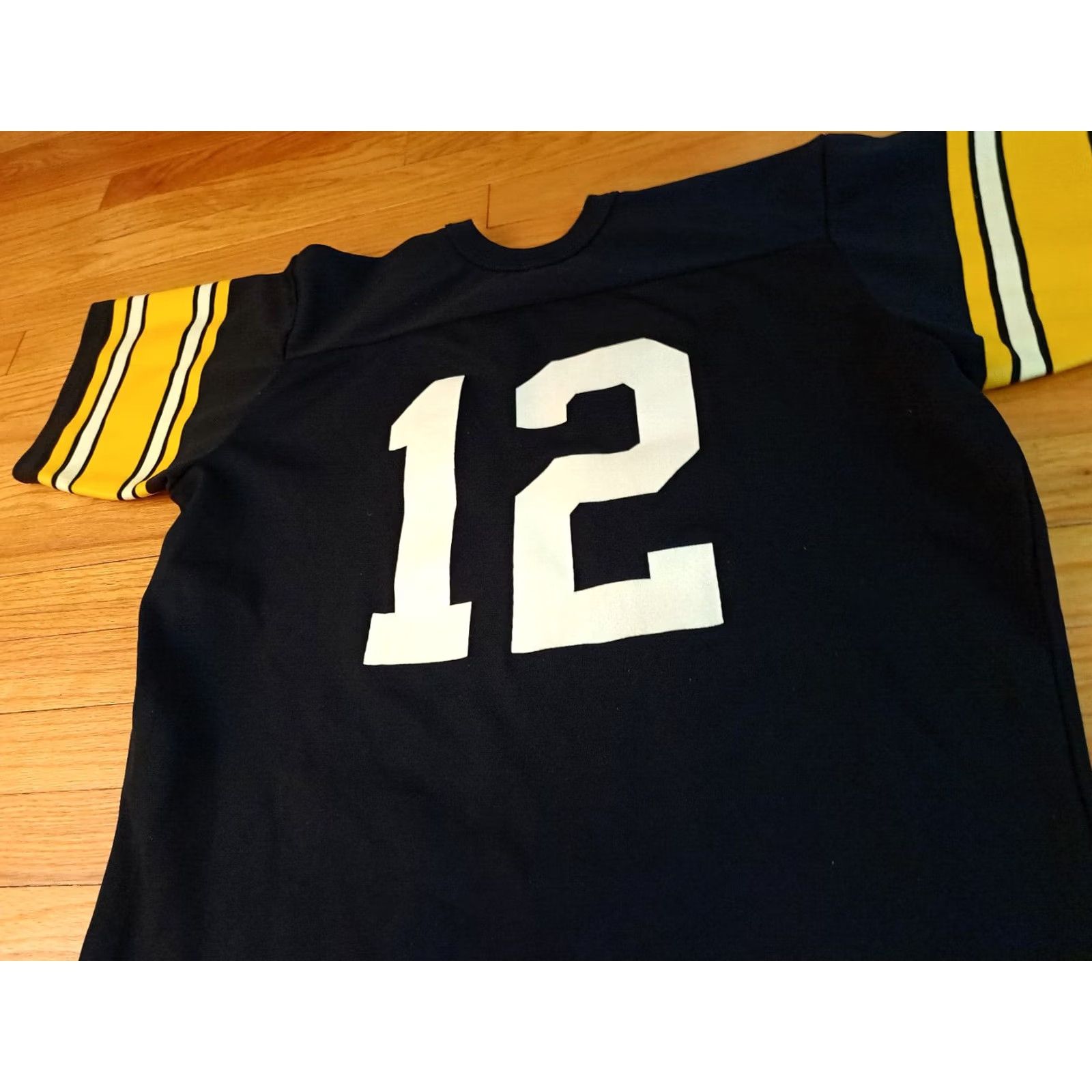 Vintage Vintage Pittsburgh Steelers Football Jersey #12 Terry Bradshaw Single Stitch USA Size US L / EU 52-54 / 3 - 8 Thumbnail