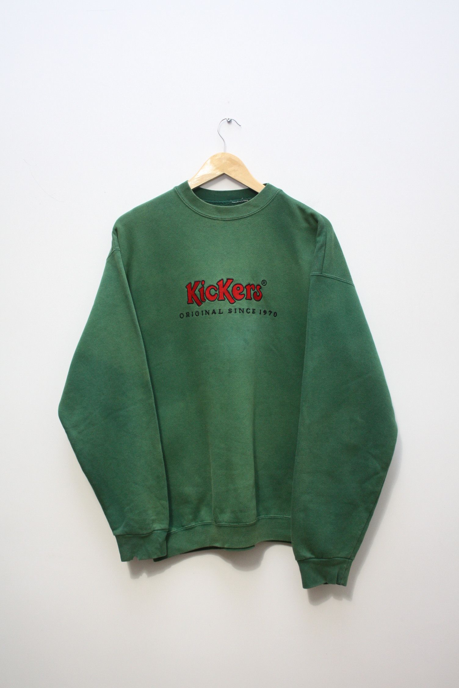 Kickers Kickers Original Since 1970 Green Vintage Sweatshirt Size US L / EU 52-54 / 3 - 1 Thumbnail