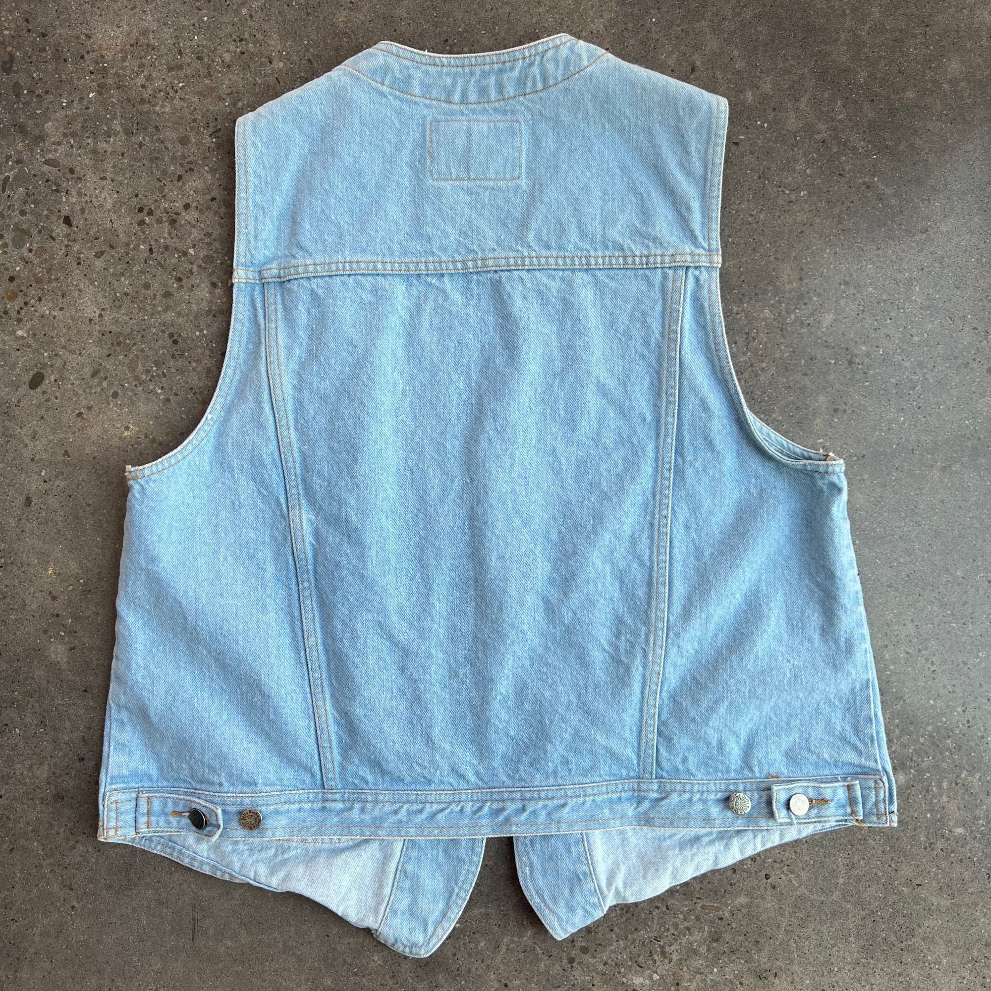 Vintage Vintage Delta Blues Jean Vest Size XL / US 12-14 / IT 48-50 - 4 Thumbnail