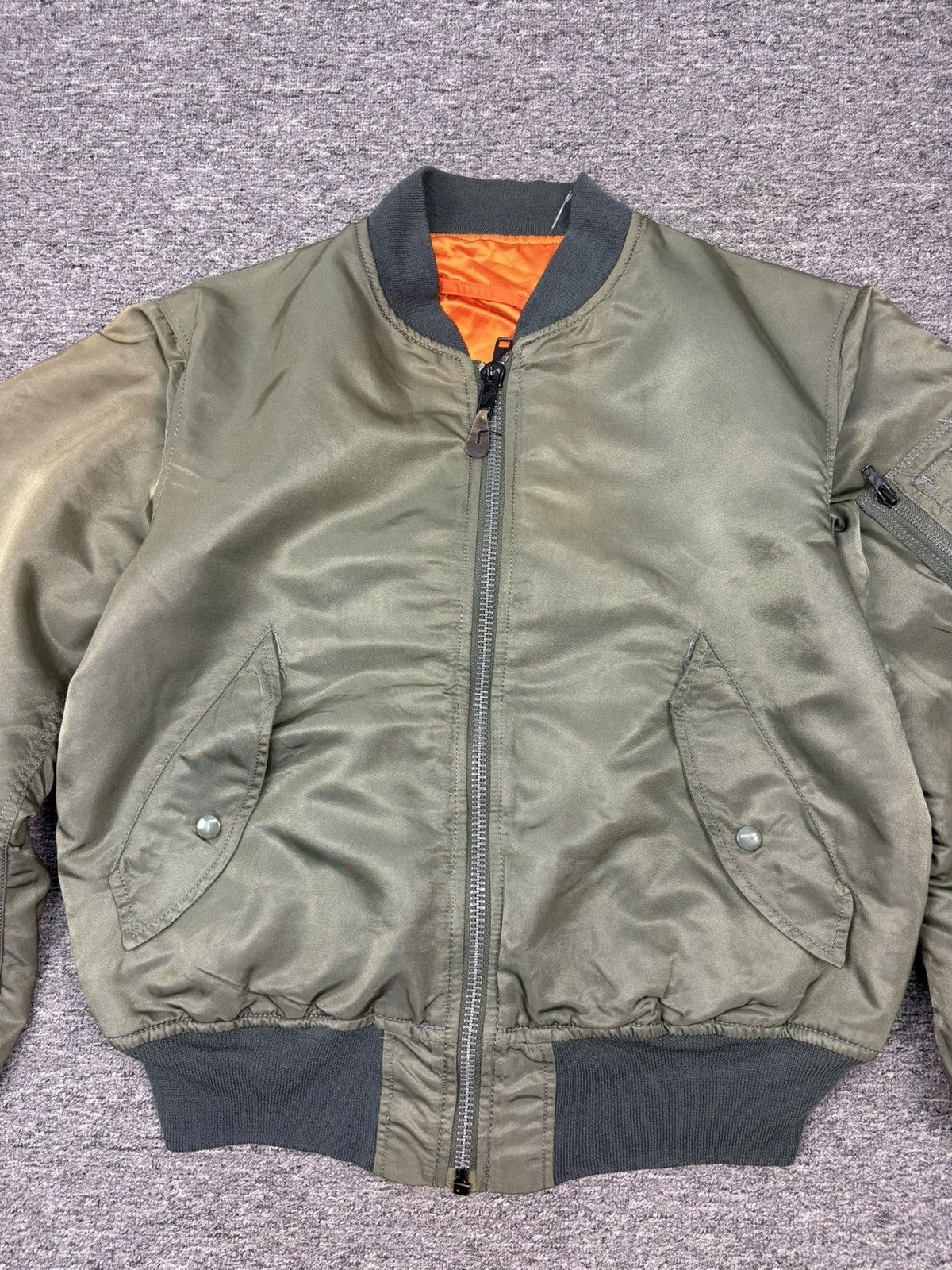 Alpha Industries Vintage 1980s Ma-1 Intermediate Reversible Bomber Jacket Size US M / EU 48-50 / 2 - 5 Thumbnail