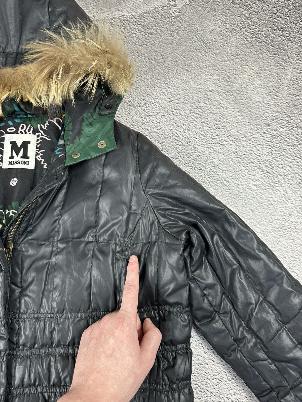 Missoni Vintage Missoni Down Puffer Jacket Quilted Floral Coat Y2K Size M / US 6-8 / IT 42-44 - 9 Thumbnail